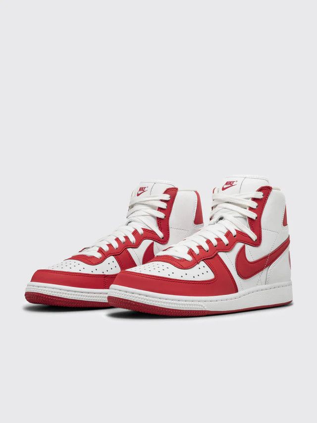 Comme des Garcons Homme Plus × Nike o1mle0325 Terminator High Sneakers in Red & White Size US 8 / IT 38 - 3 Thumbnail