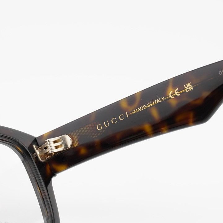Gucci Gucci GG1428O 005 Square Eyeglasses - Havana 55mm Size ONE SIZE - 9 Thumbnail