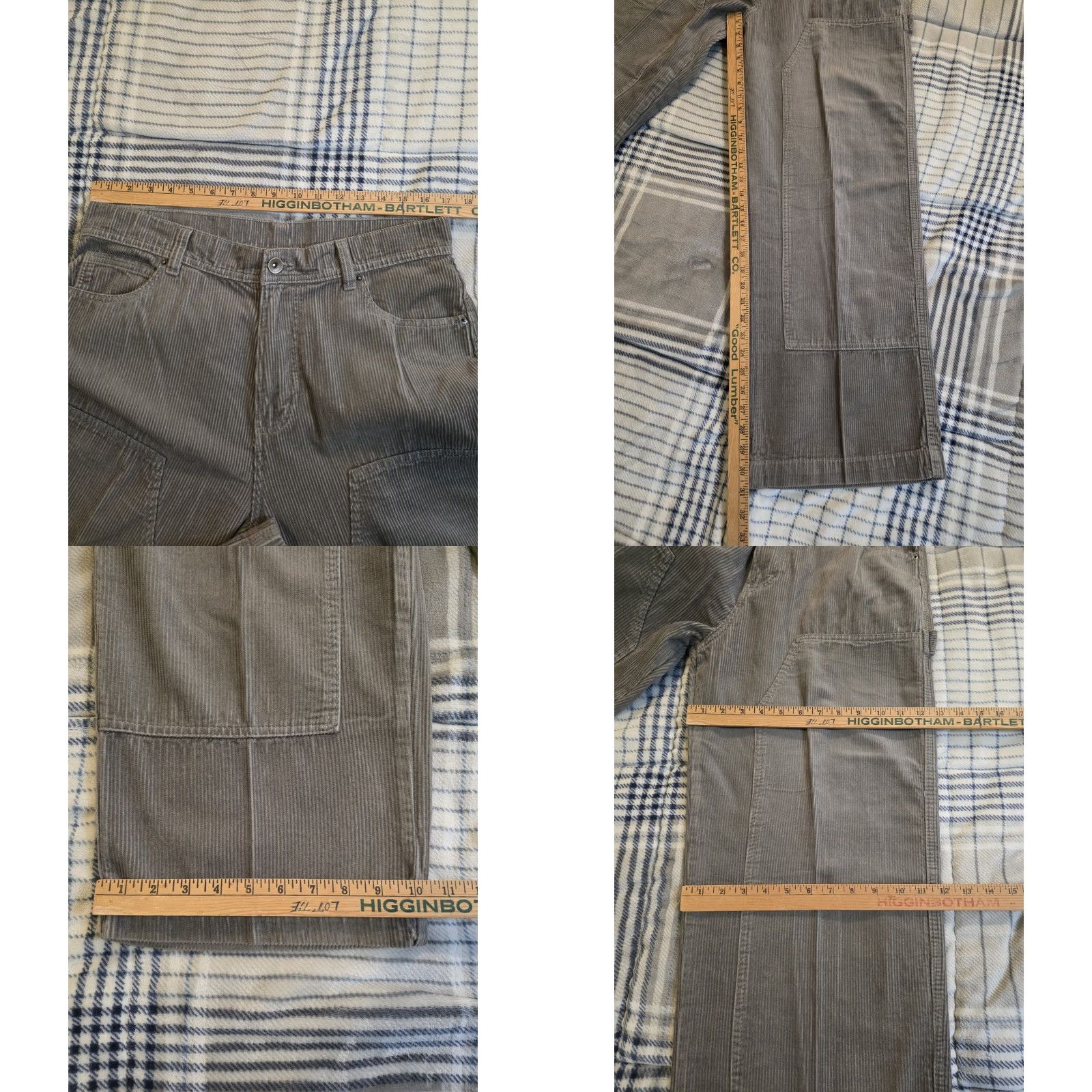 Vintage VINTAGE No Boundaries Carpenter Pants Wide-Leg Corduroy Green 34x31 Men Regular 90s Grunge Hip Hop"} Size US 34 / EU 50 - 8 Thumbnail