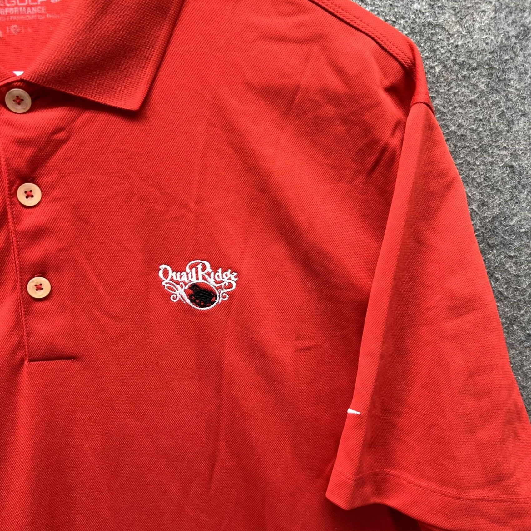 Nike Nike Golf Polo Shirt Mens Large Red Dri-FIT Quail Ridge Tour Performance Size US L / EU 52-54 / 3 - 5 Thumbnail