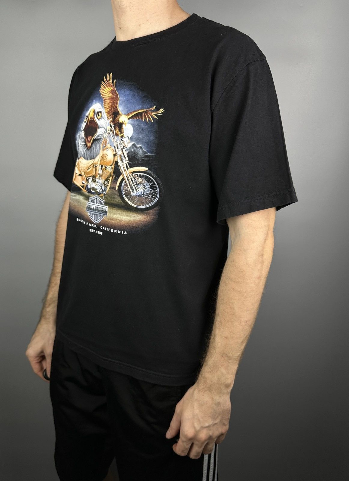 Harley Davidson Vintage Harley Davidson Eagle Bike USA Graphic TShirt Pig 90 Size US L / EU 52-54 / 3 - 11 Thumbnail