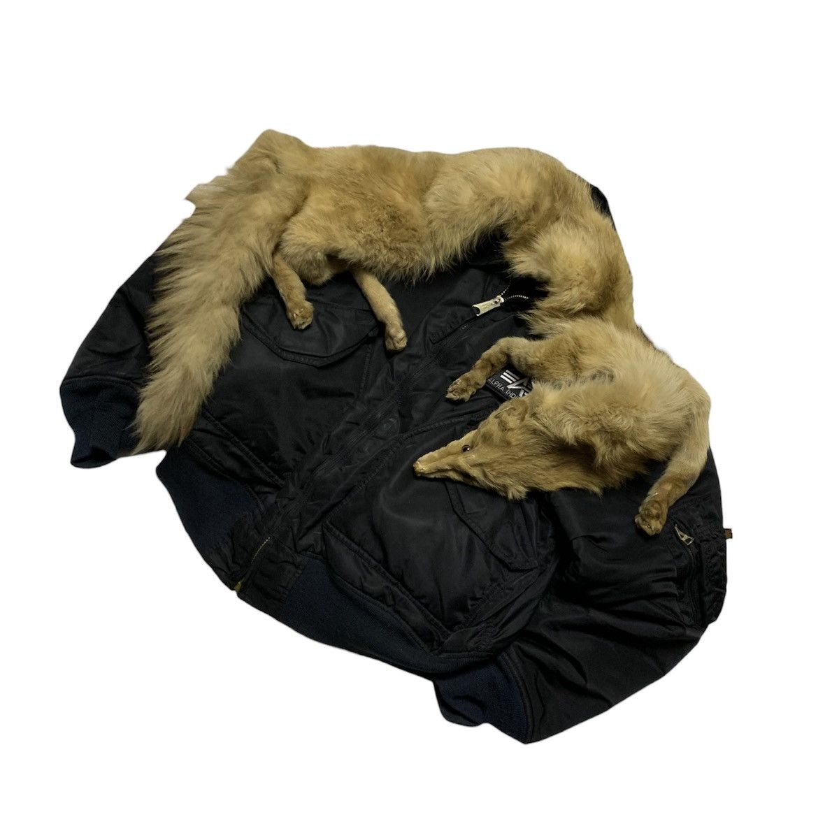 image of Vintage Fox Fur Scarf in Orange, Women's