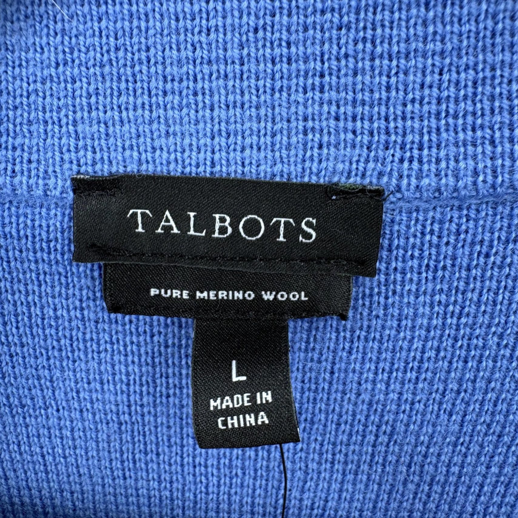 Talbots Talbots Cardigan Sweater Womens Large Blue 100% Merino Wool Knit Solid Pockets Button Classic Preppy Knit Style Fall Winter Size L / US 10 / IT 46 - 4 Thumbnail