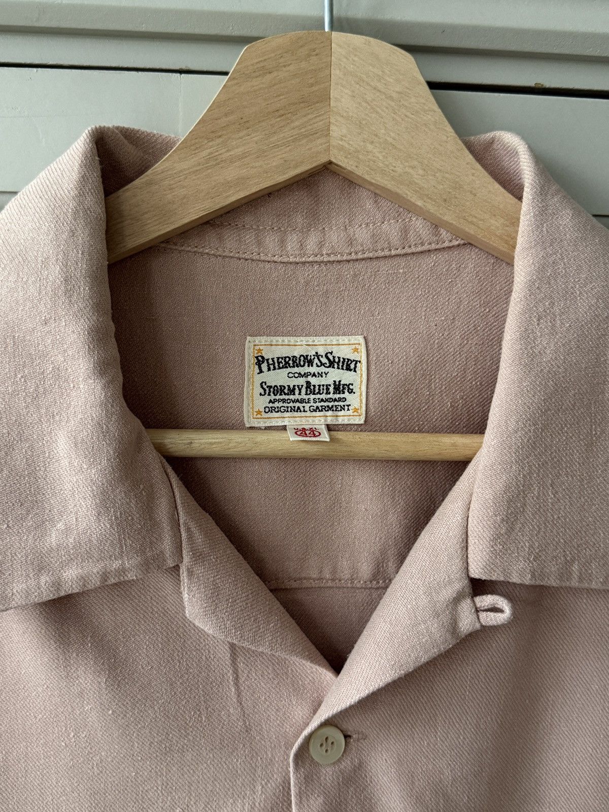 Pherrow's Pherrows Linen & Silk bowling shirt - Pink Size US XL / EU 56 / 4 - 4 Thumbnail