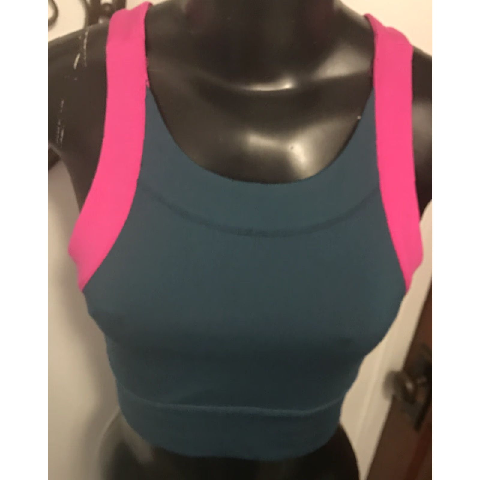 Pinko VINTAGE MPG Sport Bra Green Pink Shirt Womens Small Size ONE SIZE - 2 Thumbnail