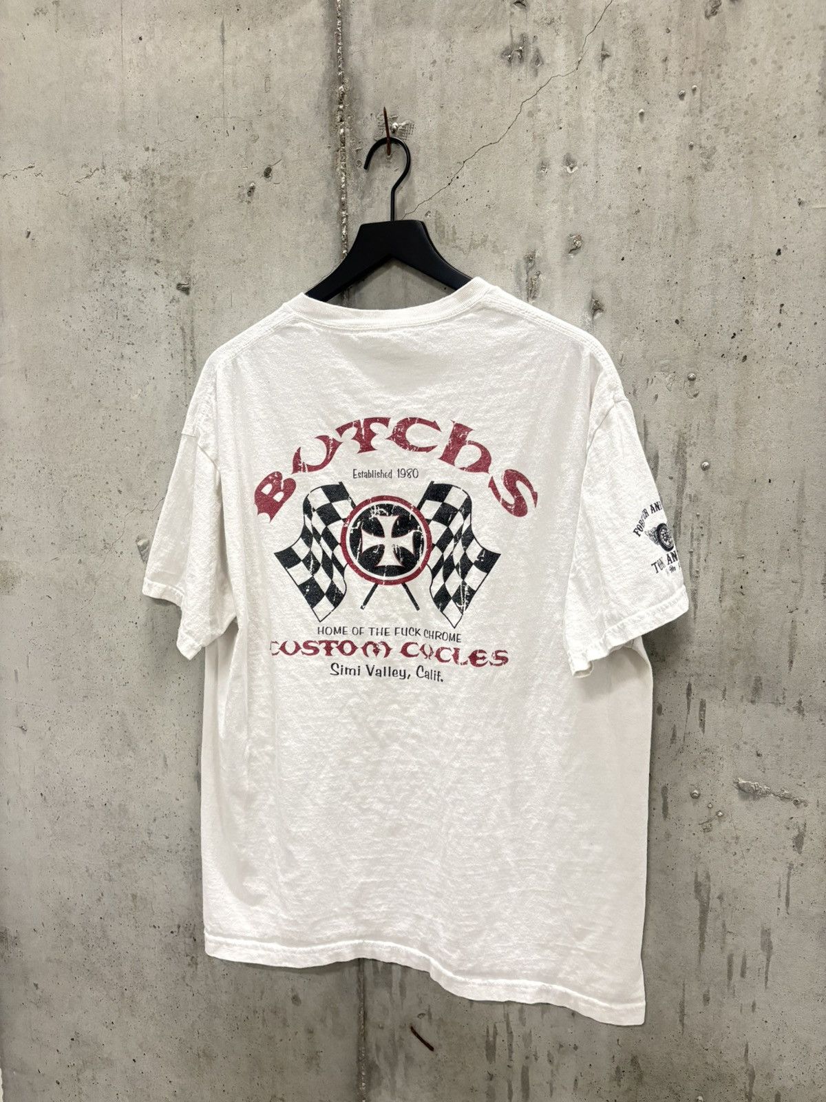 Vintage Vintage Butchs Cycle Shirt Faded Distressed Grunge Band WCC Size US XL / EU 56 / 4 - 4 Thumbnail