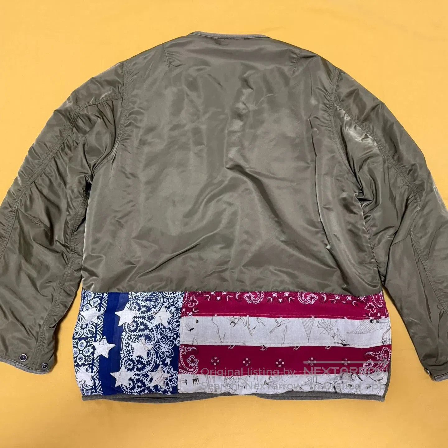 visvim iris liner jacket with stars design.