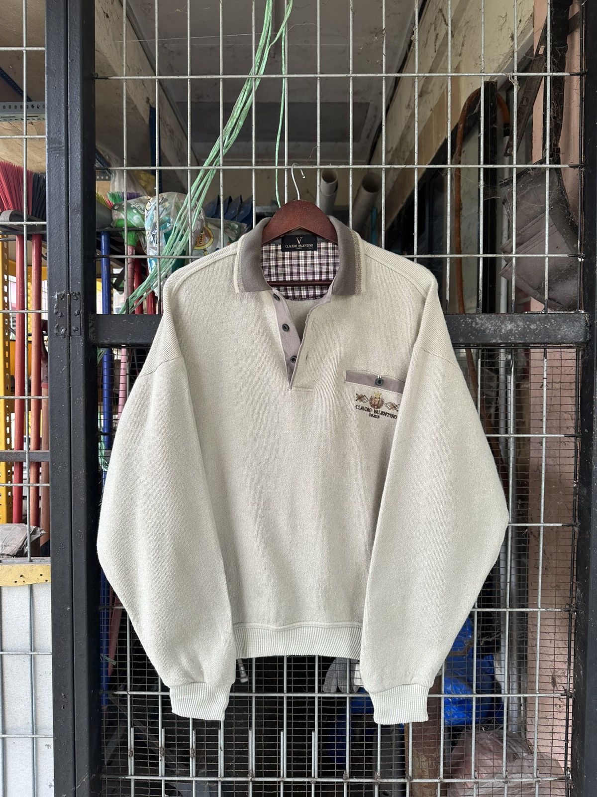 Valentino 👹Claudio Valentino Paris Button Down Sweater Size US L / EU 52-54 / 3 - 3 Thumbnail