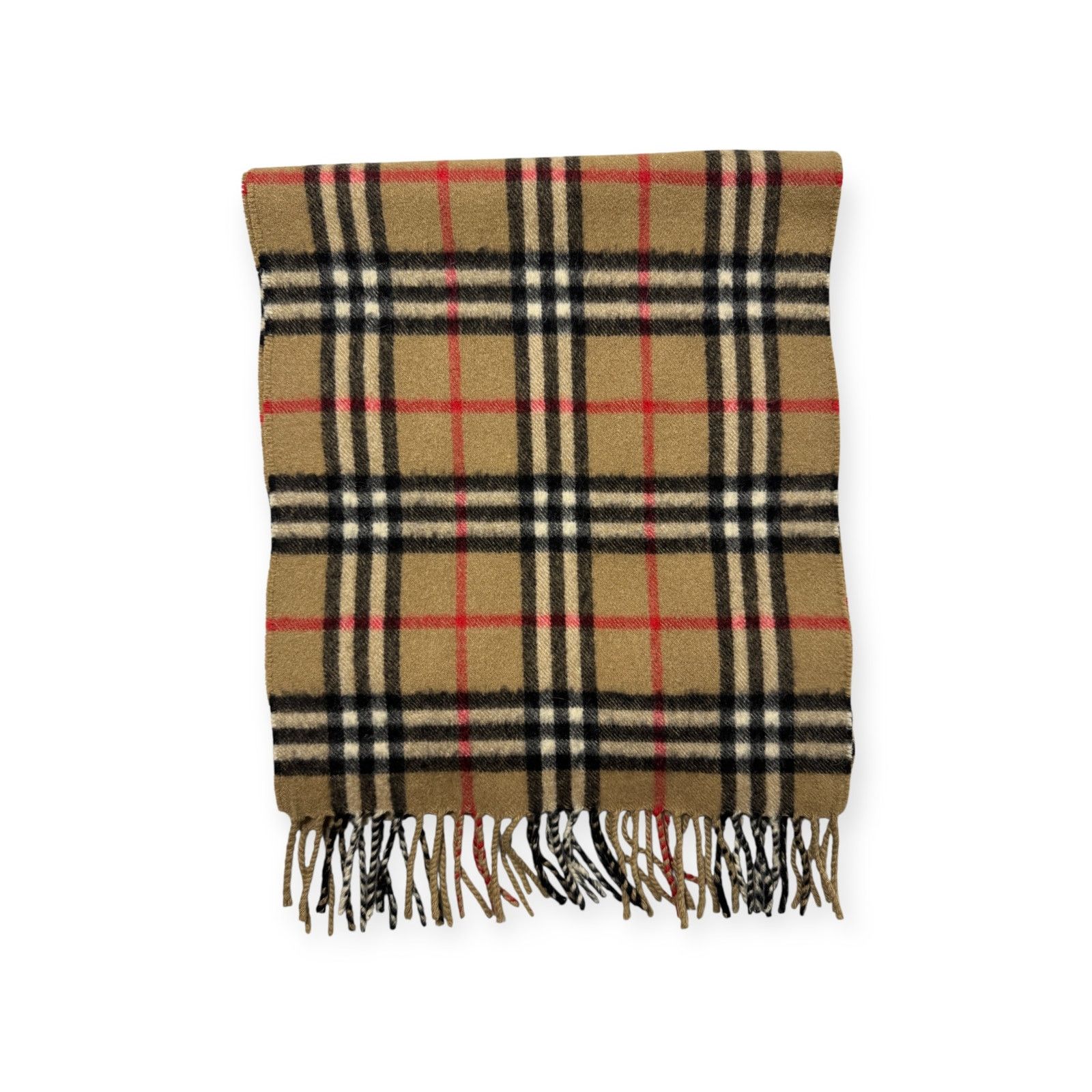 Burberry 🔴 Vintage Burberrys Scarf Nova Check 100% Cashmere Camel Size ONE SIZE - 2 Thumbnail