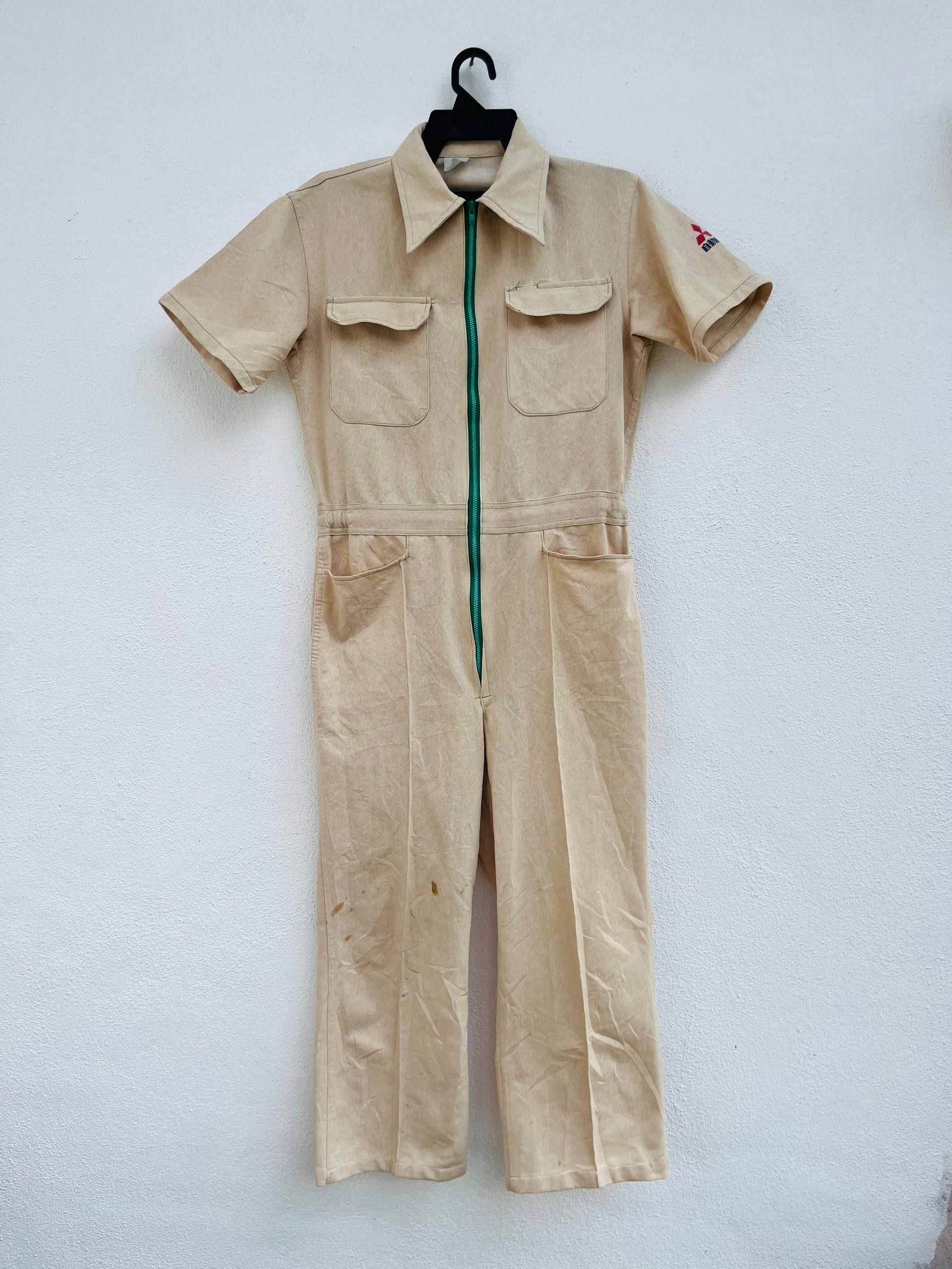 Japanese Brand Vintage 80s Mitsubishi Motor Overall Fashion Style Size US 33 - 2 Thumbnail