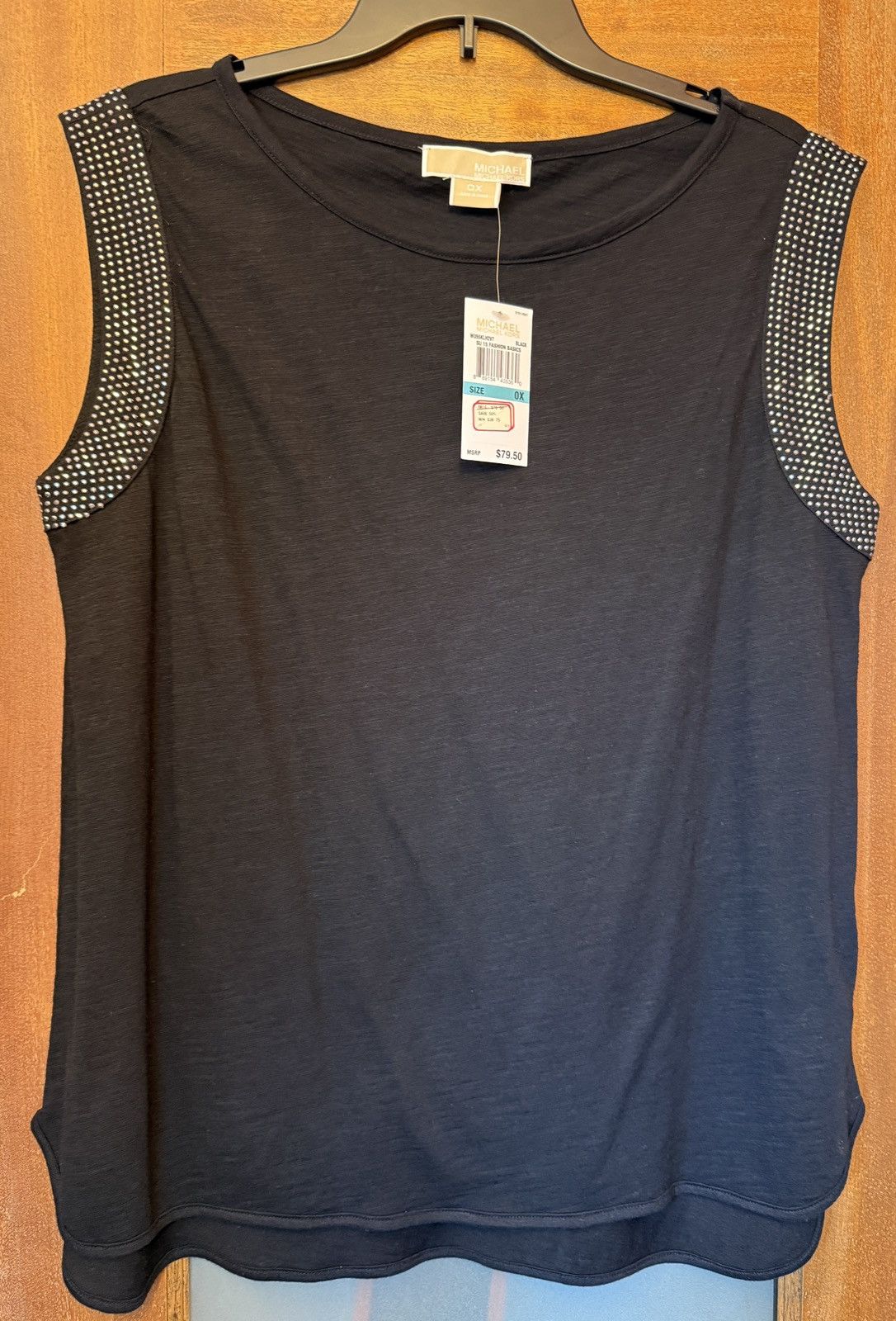 Michael Kors Michael Michael Kors Women Lot of 2 Black Tops New w Tags Size ONE SIZE - 7 Thumbnail