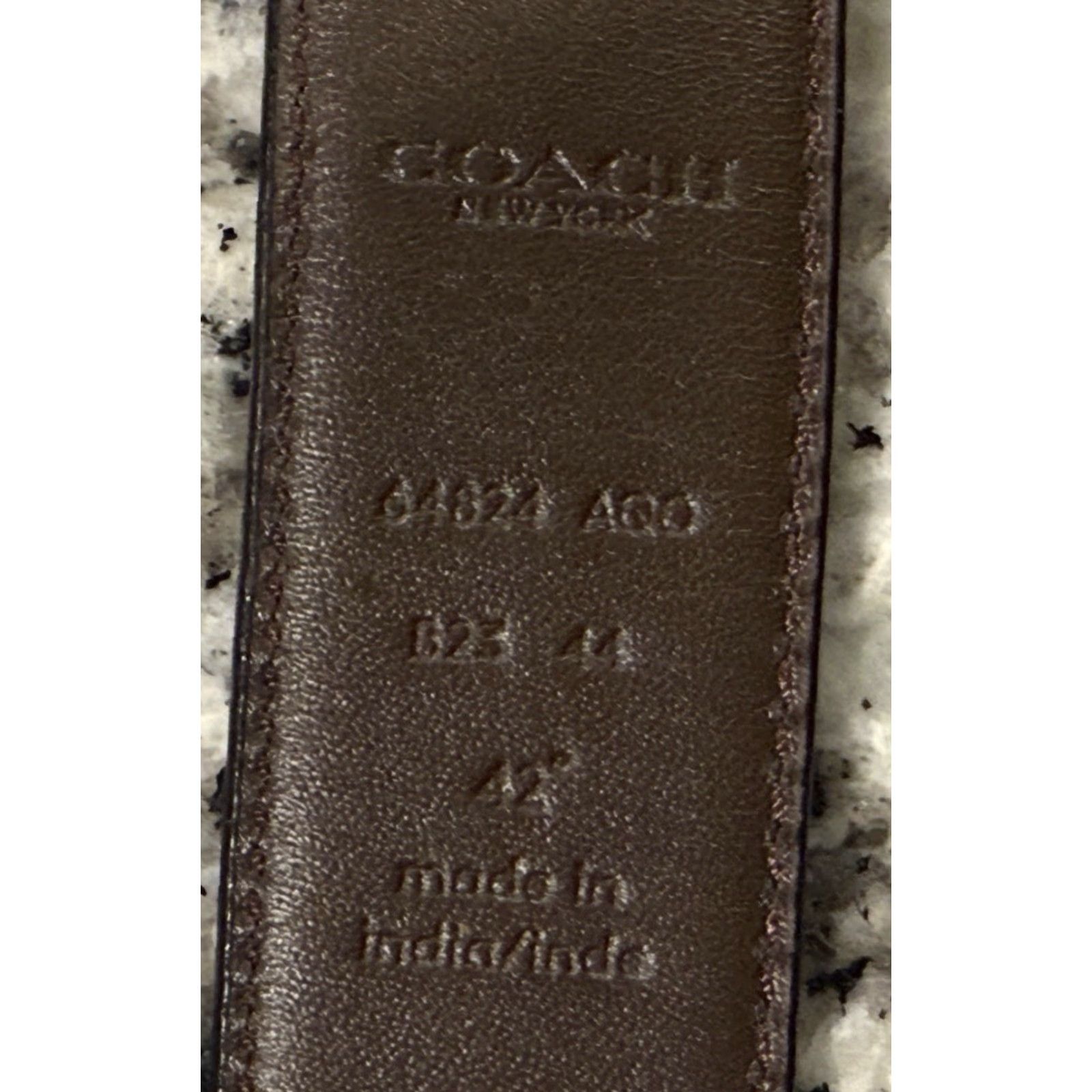 Coach Coach Belt Men 42" Reversible Leather Nickel Buckle Black Brown Signature Logo Canvas Side Dress Golf Casual Mens Size 42 - 3 Thumbnail