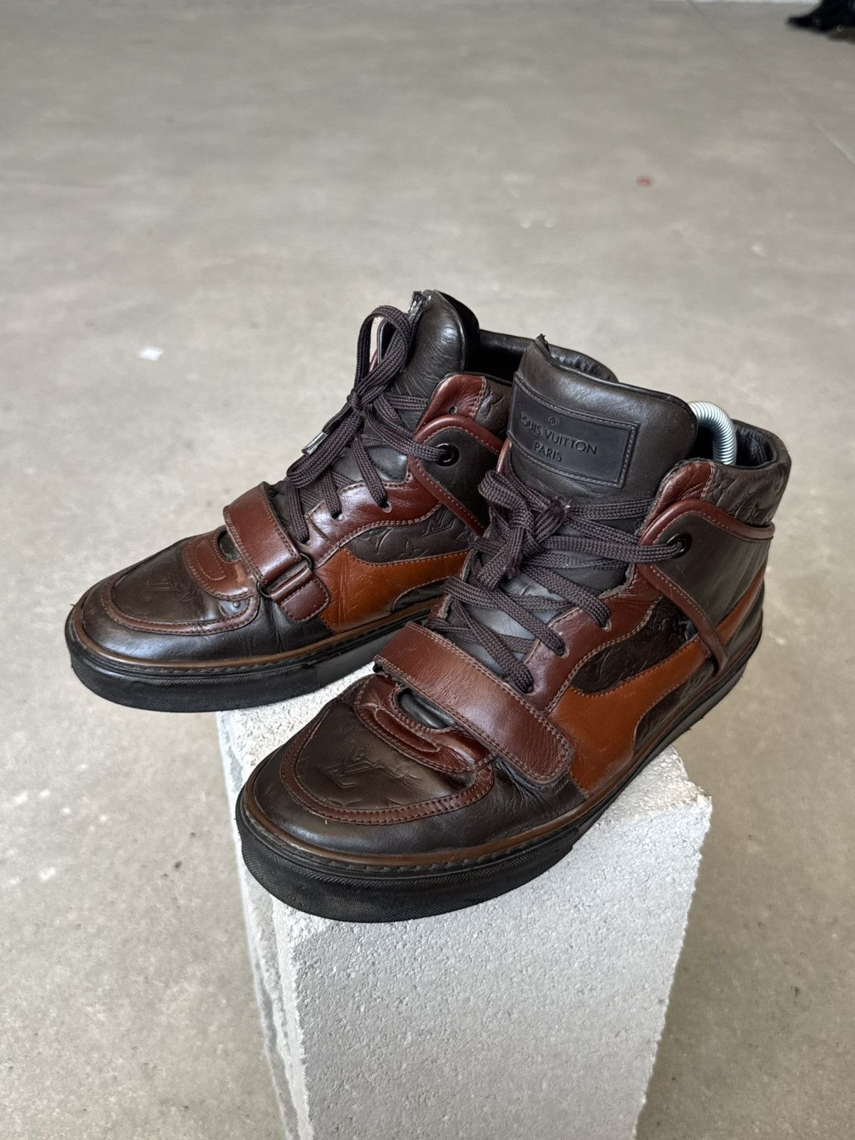 Louis Vuitton Louis Vuitton Archive Monogram High Top Sneakers Size US 7.5 / EU 40-41 - 6 Thumbnail