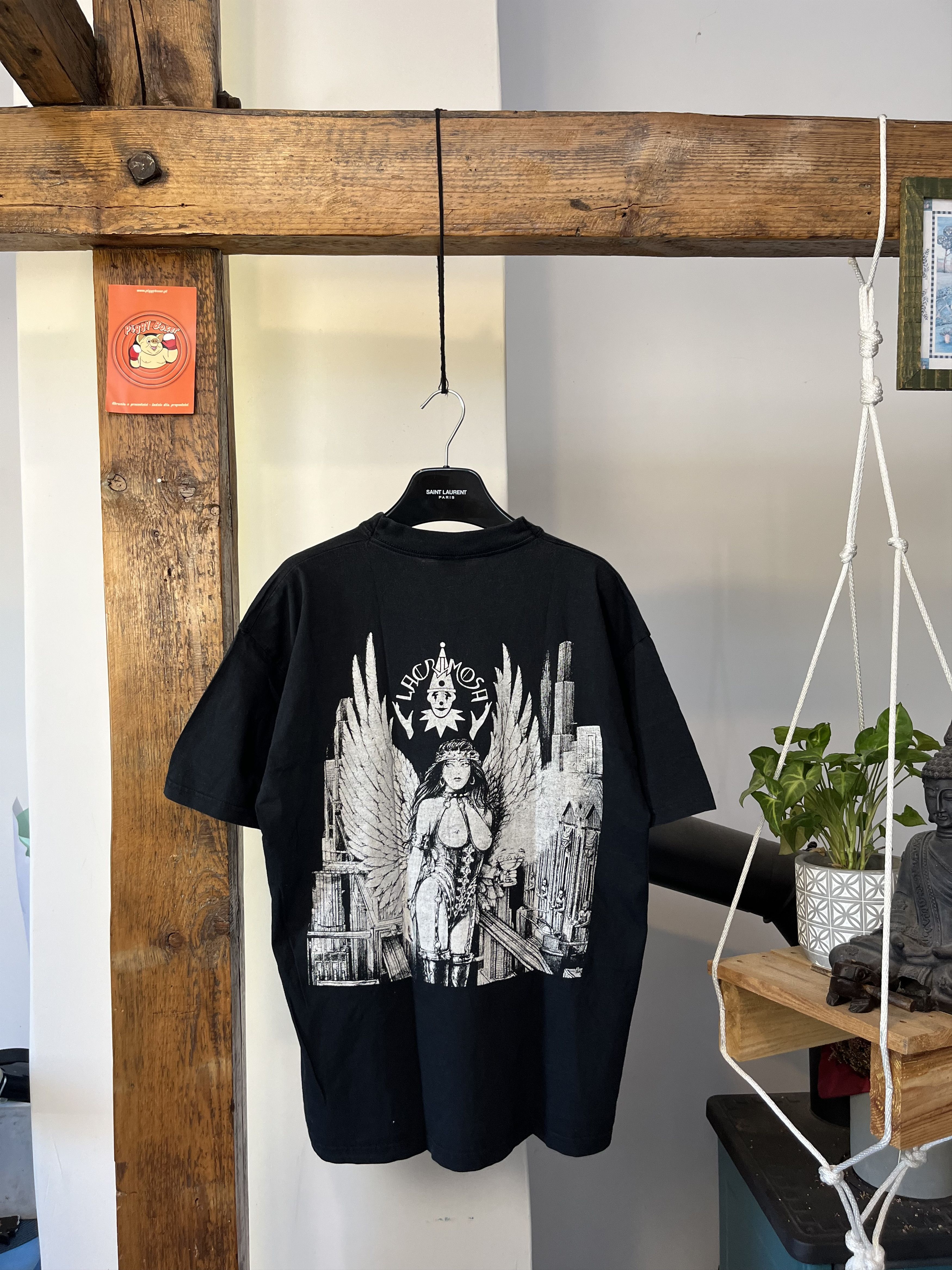 Band Tees × Vintage Lacrimosa 90s Swedish Gothic Metal Band T Shirt Clown Size US L / EU 52-54 / 3 - 1 Thumbnail