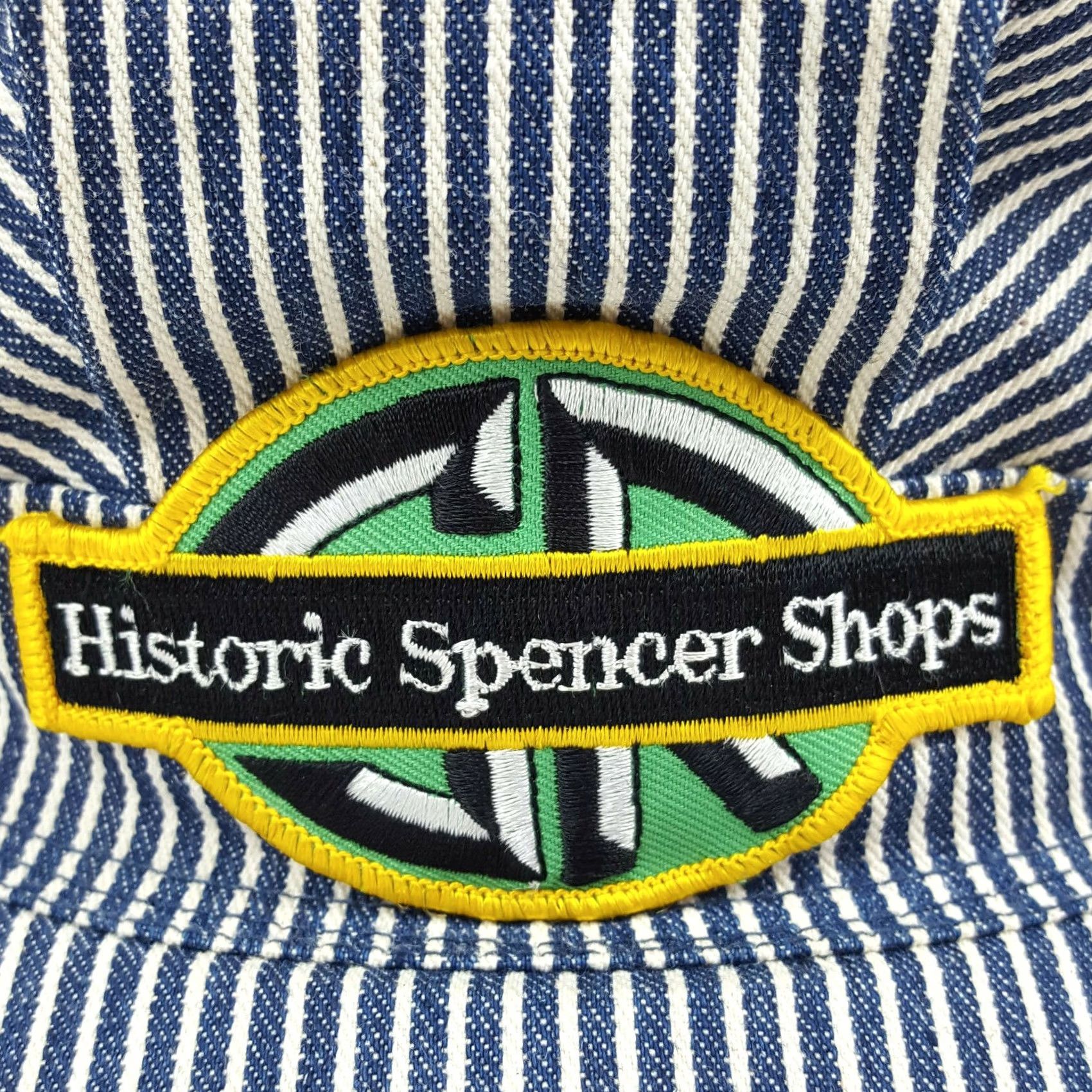 Vintage VINTAGE OshKosh B'gosh Railroad Engineer Spencer Snapback Hat Men's Denim Patch Adjustable Blue 80s Trucker Workwear Cap Size ONE SIZE - 2 Thumbnail