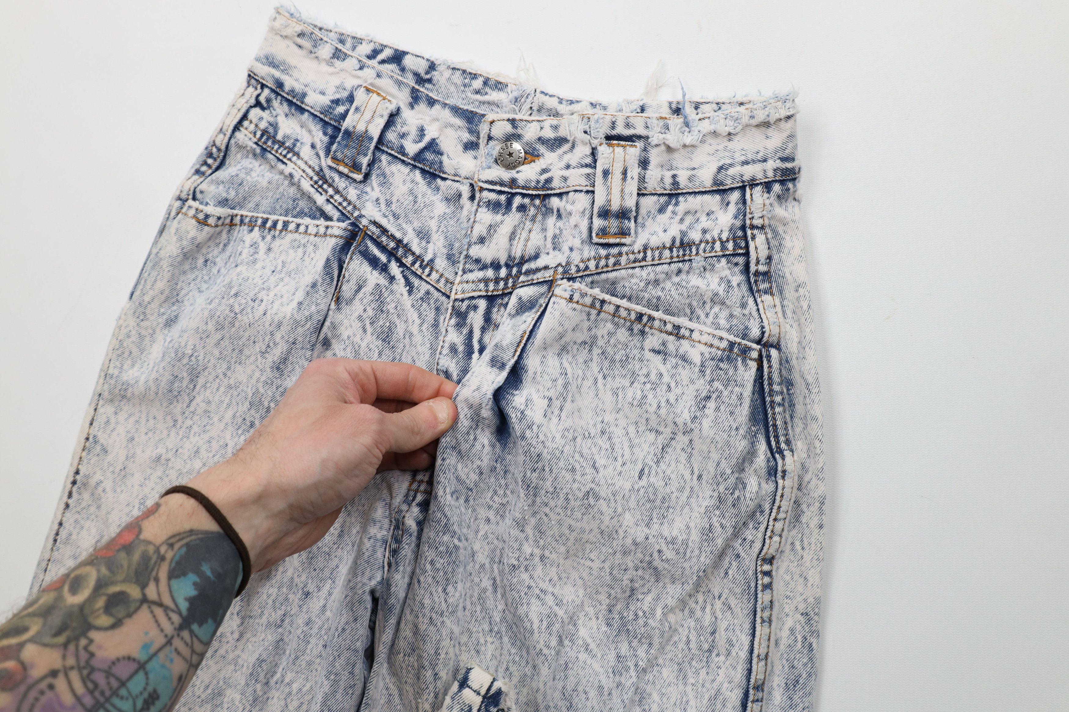 Vintage Vintage 80s 90s Streetwear Wash Tapered Leg Jeans Cotton Size 26" / US 2 / IT 38 - 7 Thumbnail