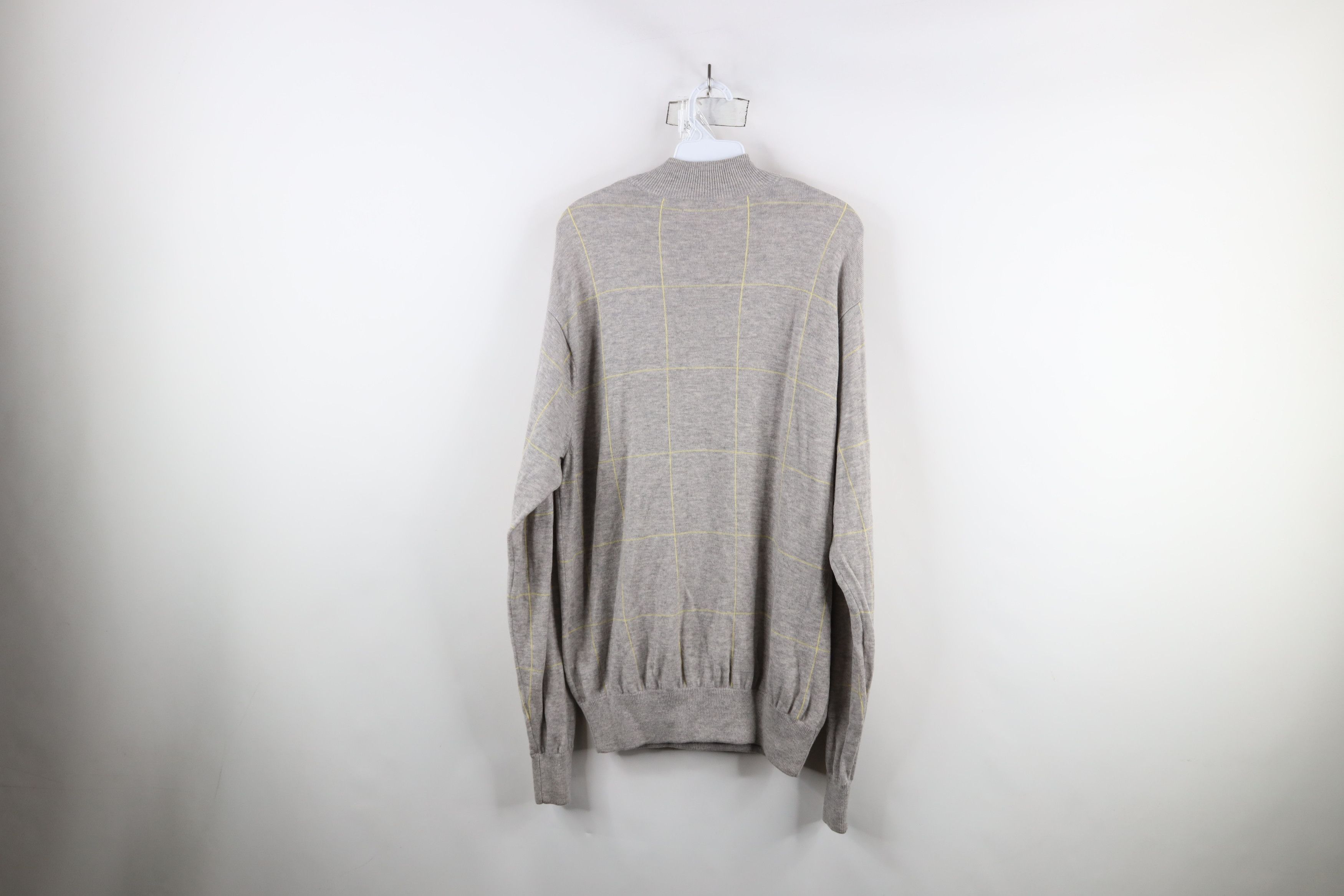 Peter Millar × Vintage Peter Millar Cashmere Knit Half Zip Pullover Sweater Gray Size US L / EU 52-54 / 3 - 11 Thumbnail