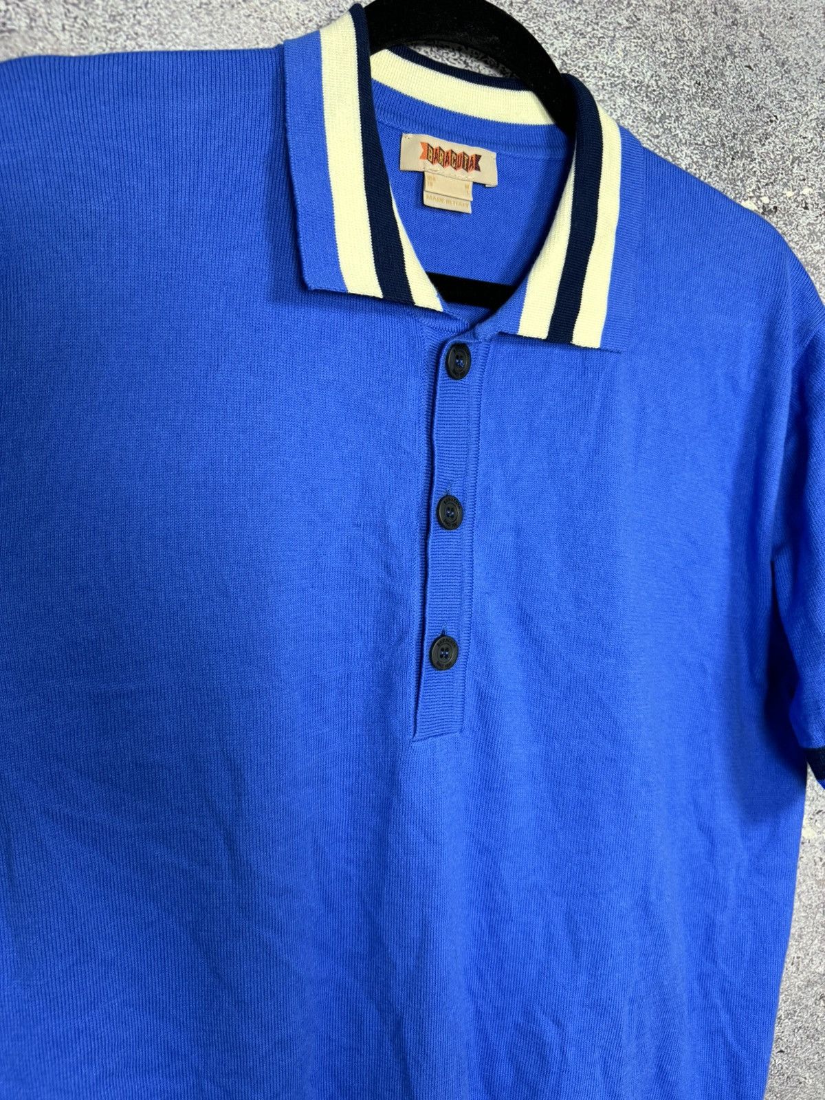 Baracuta × Vintage Vintage Baracuta Knit Polo Shirt Medium Blue Italy Oldmoney Size US M / EU 48-50 / 2 - 8 Thumbnail