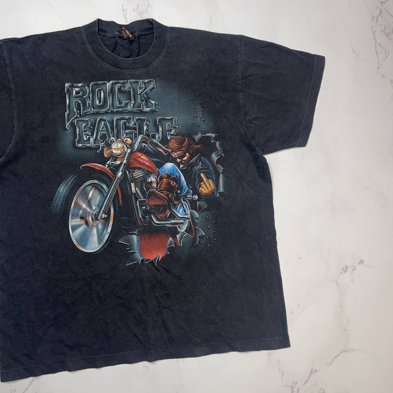 Vintage Rock Eagle 90s vintage t-shirts size XL Black Size US XL / EU 56 / 4 - 5 Thumbnail
