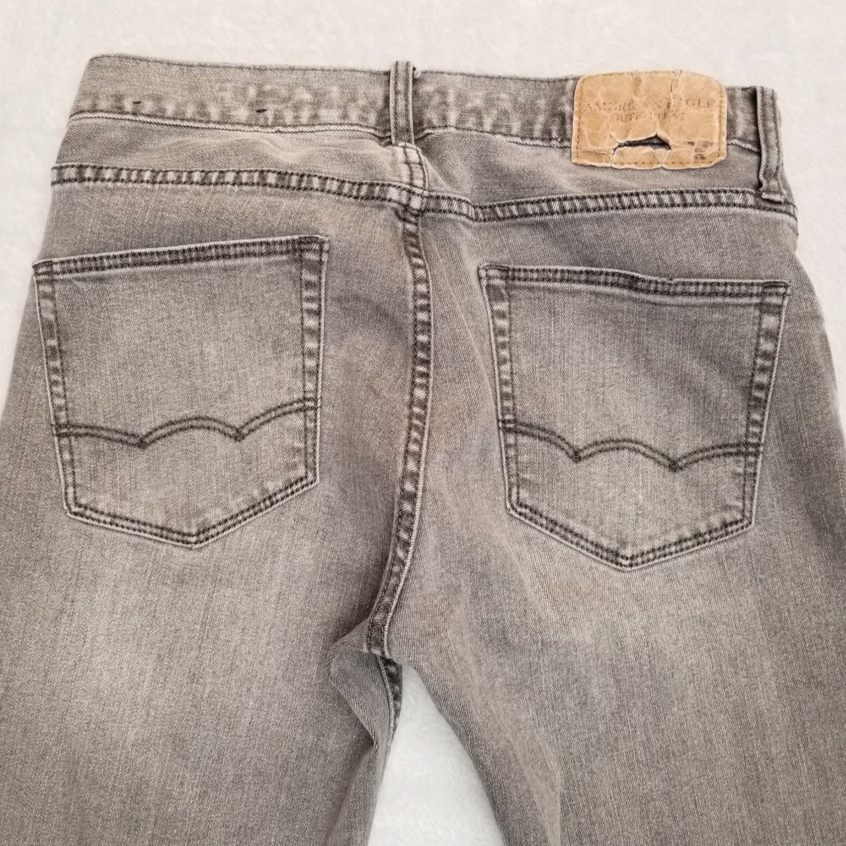 Vintage VINTAGE American Eagle Jeans Mens 29x32 Black Denim Straight Leg Comfort Everyday 90s Mens Jeans Regular Black 29 Straight Leg Comfort Denim Mens Size US 29 - 7 Thumbnail