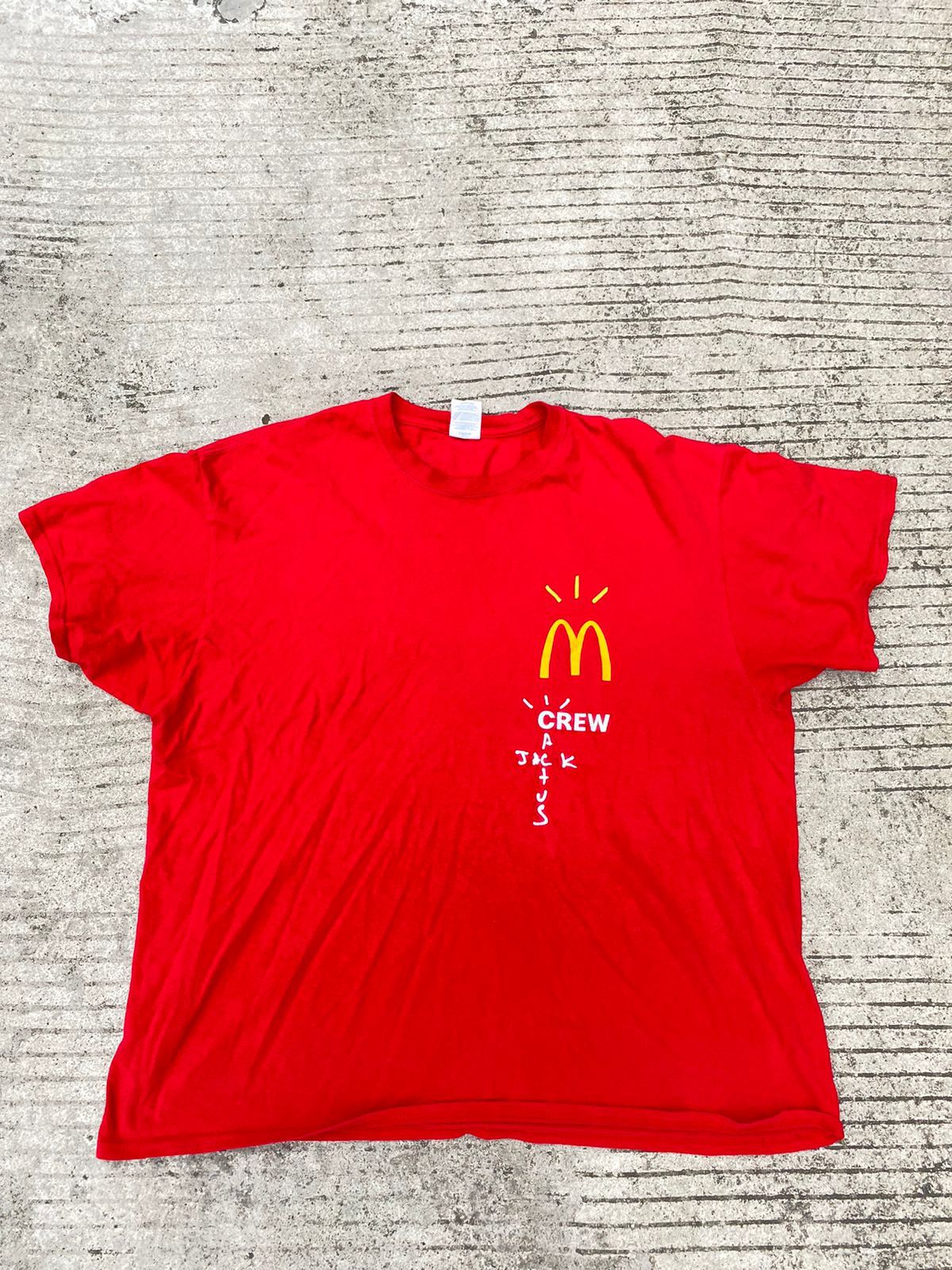 image of Travis Scott Cactus Jack Mcdonalds Promo Tee in Red, Men's (Size XL)