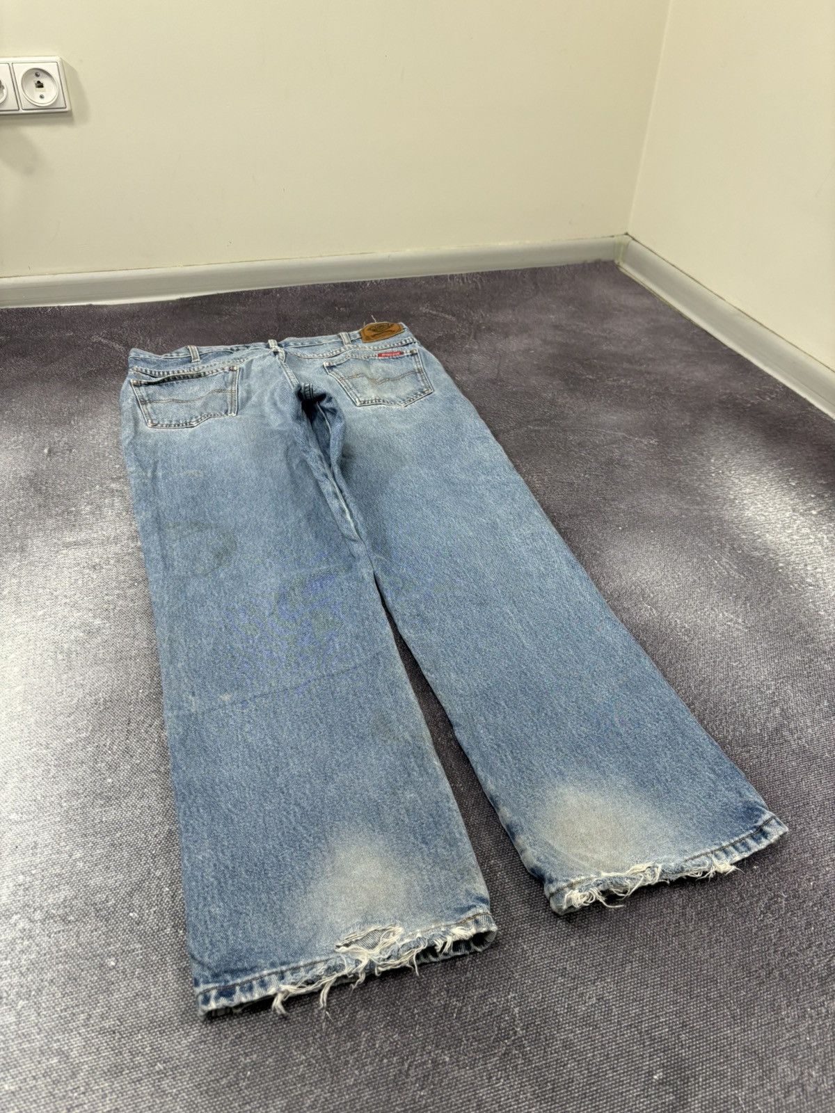Dickies Vintage 90s Dickies USA Faded Light Blue Denim Baggy Jeans Size US 38 / EU 54 - 4 Thumbnail