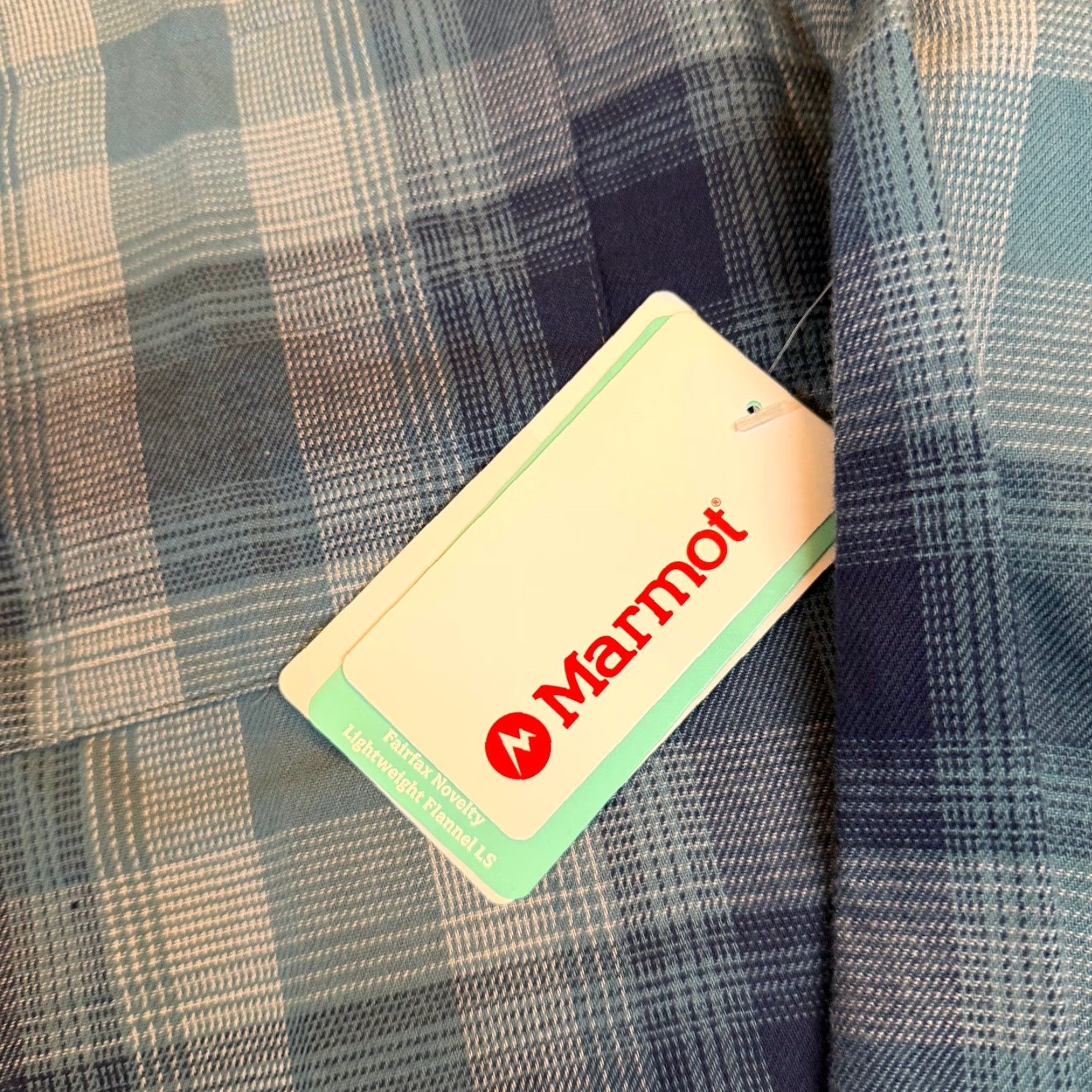 Marmot VINTAGE Marmot Fairfax Novelty Lightweight Flannel Shirt Arctic Blue Plaid Mens 2XL NWT Size US XXL / EU 58 / 5 - 2 Thumbnail