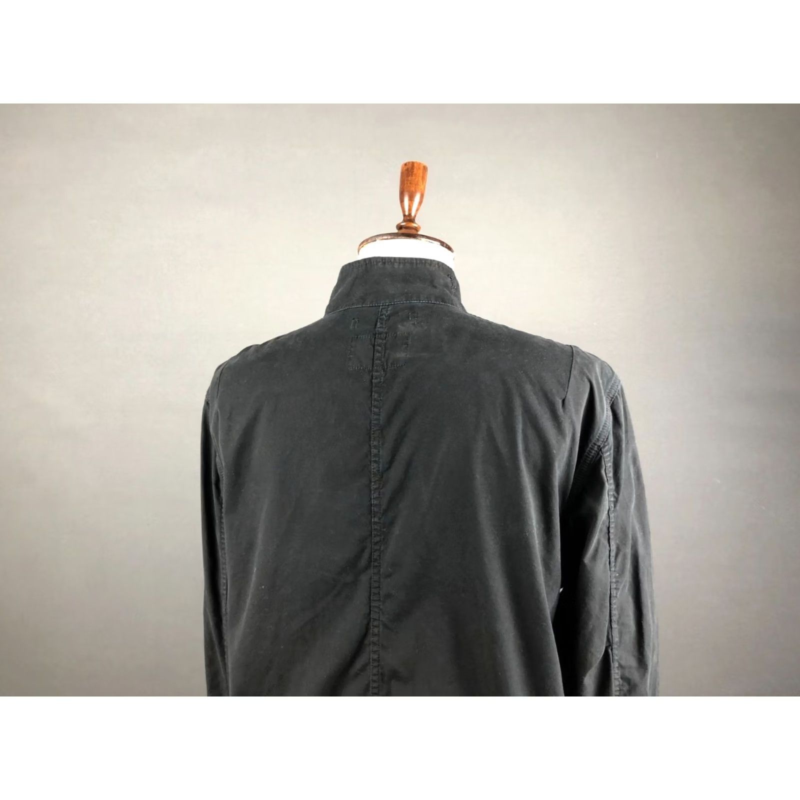 Allsaints AllSaints Coat Trench Black Cotton Men M Casual Long Coat with Side Pockets Adjustable Cuffs Waist Drawstring - Mens Size US M / EU 48-50 / 2 - 4 Thumbnail