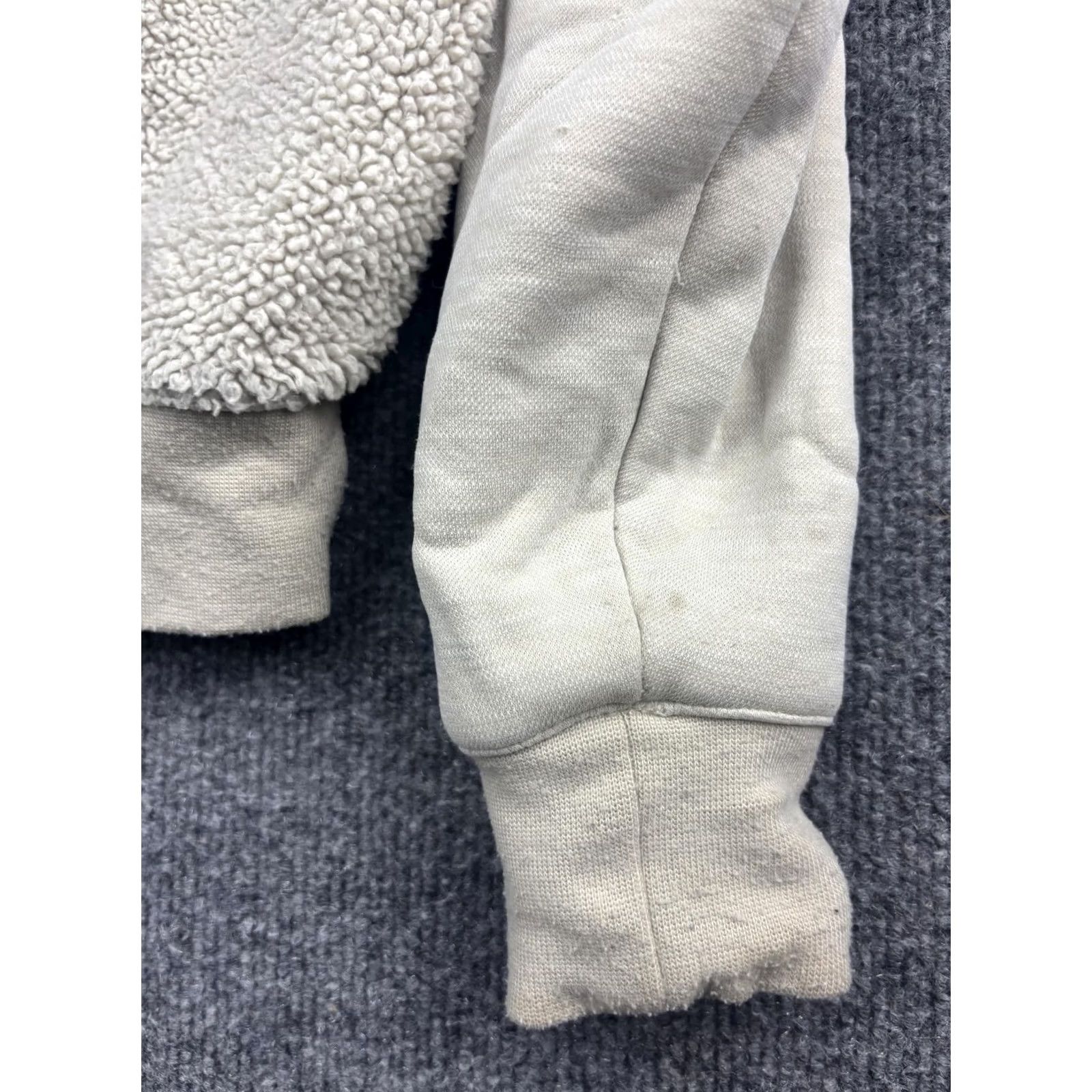 Toad&Co VINTAGE? No — Toad&Co Jacket Womens Small White Sherpa Fleece Bomber Zip Pockets Collarless Size S / US 4 / IT 40 - 8 Thumbnail