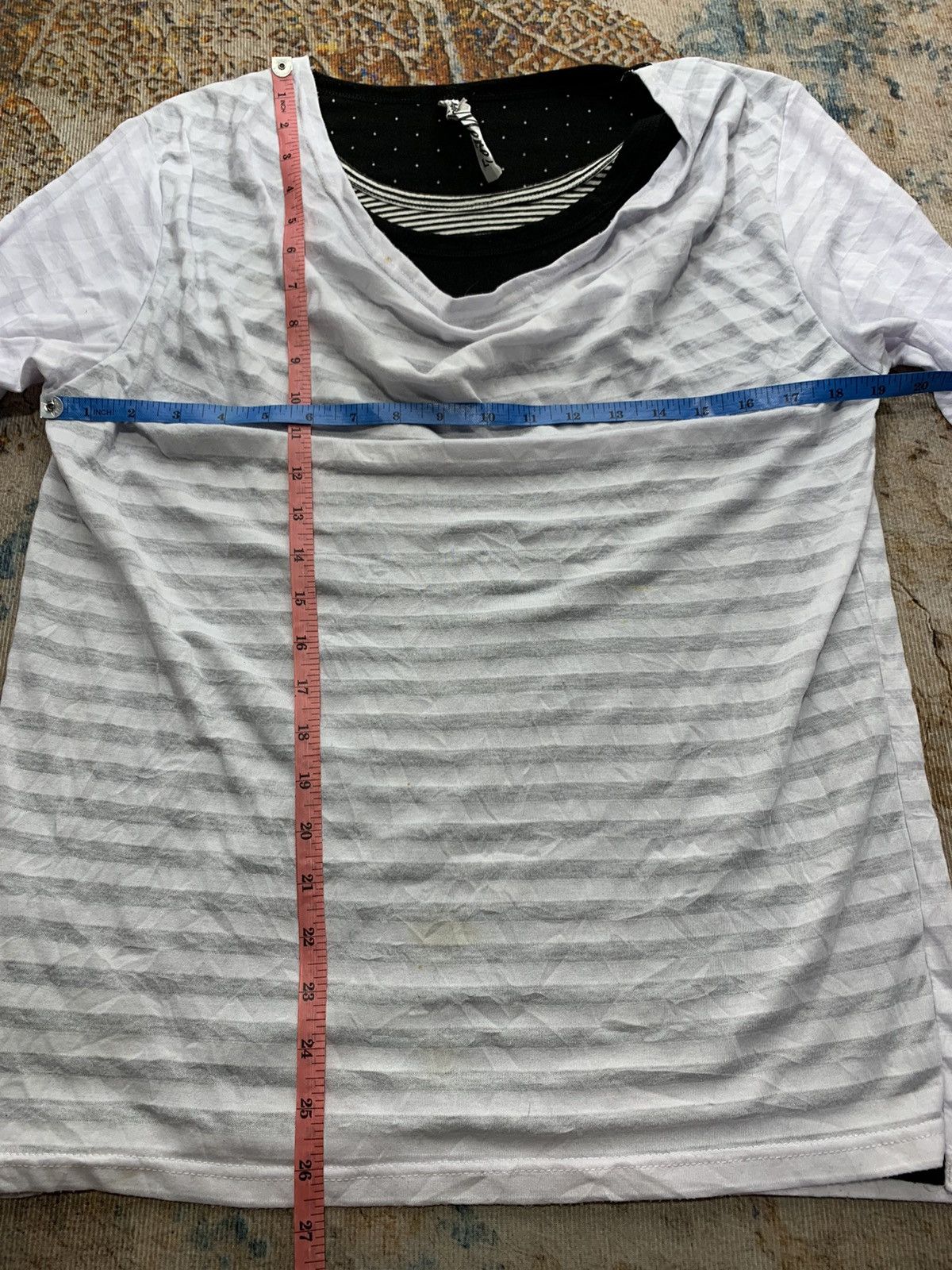 Beauty Beast × Hysteric Glamour × Japanese Brand Beaumere Double Layer Stripe Long Slevee Style Size US M / EU 48-50 / 2 - 8 Thumbnail