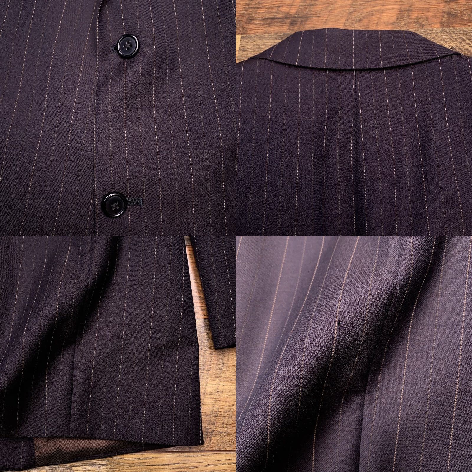 Austin Reed Austin Reed Blazer Mens 40R Brown Pinstripe Wool Notch Vintage? No — Regular Coat Jacket Suit Coat Short: Wait. Size 40R - 8 Thumbnail