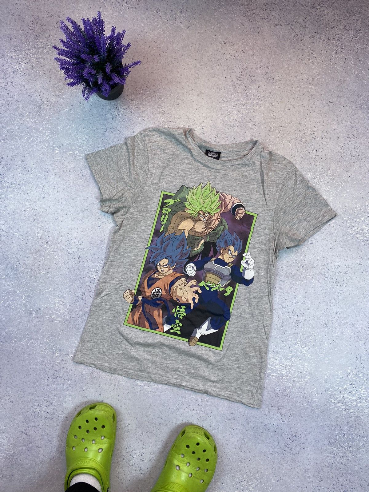 Anime Dragon Ball Z Men’s Grey T-shirt With Big Logo Size Medium Size US M / EU 48-50 / 2 - 1 Thumbnail