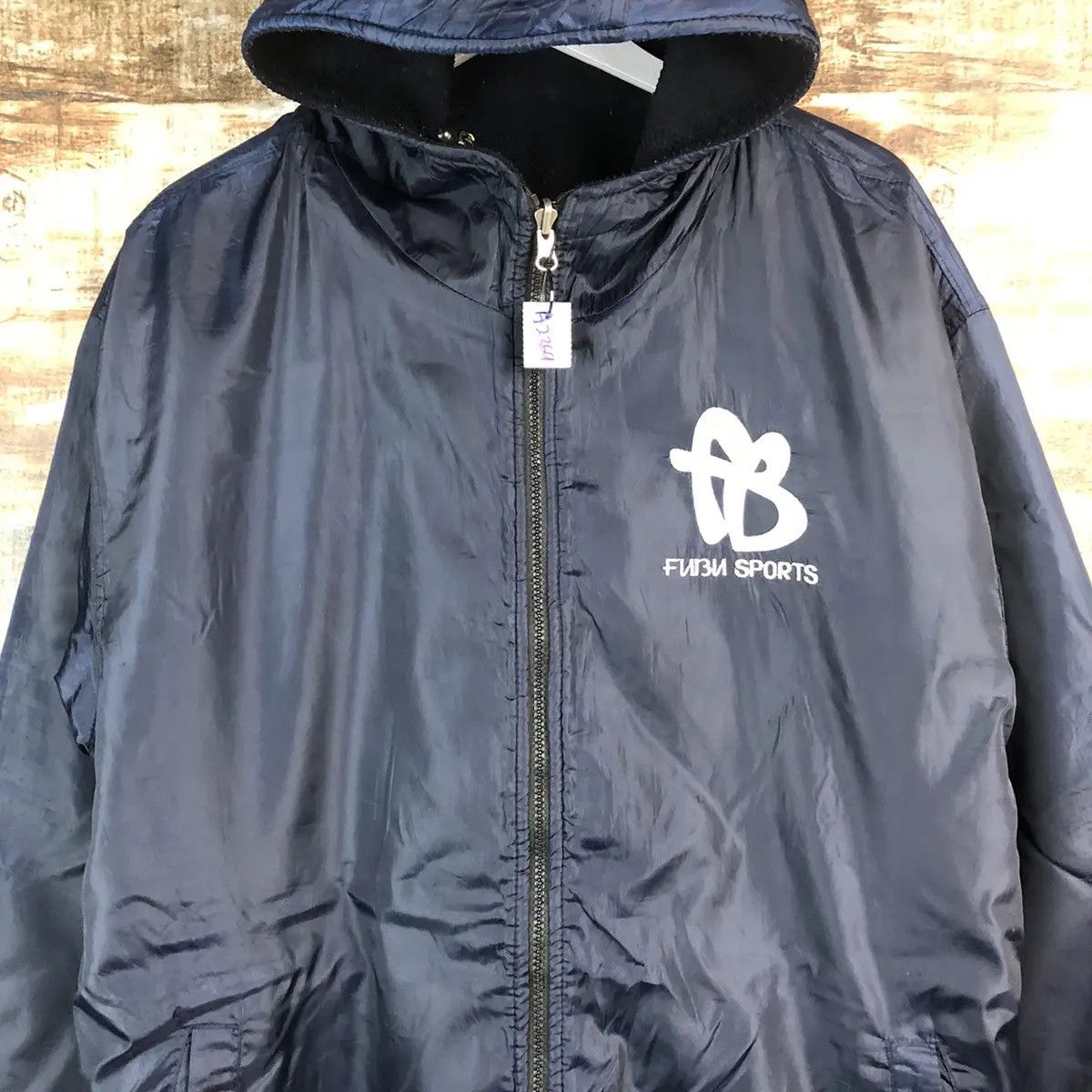 Fubu Fubu Sports Dark blue Hoodie windbreaker #A2369 Size US XL / EU 56 / 4 - 9 Thumbnail
