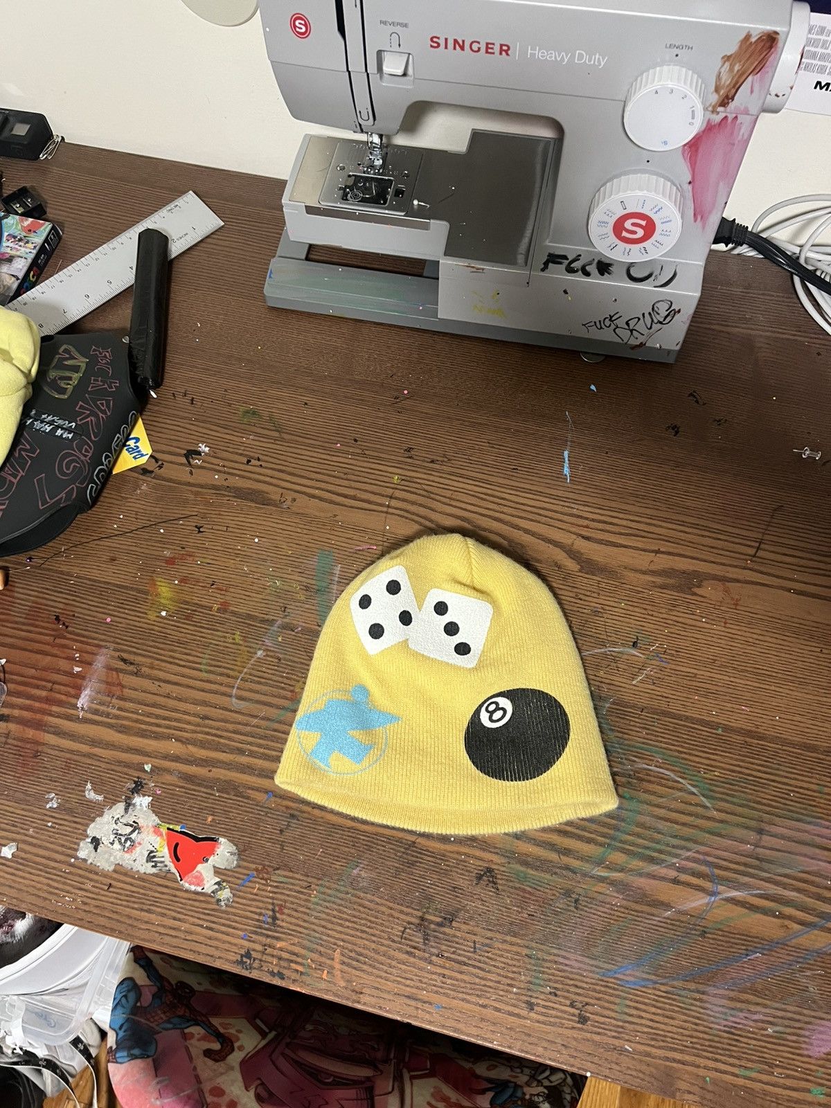 Stussy Stussy mixed logo skull cap ‘pale yellow’ Size ONE SIZE - 1 Thumbnail