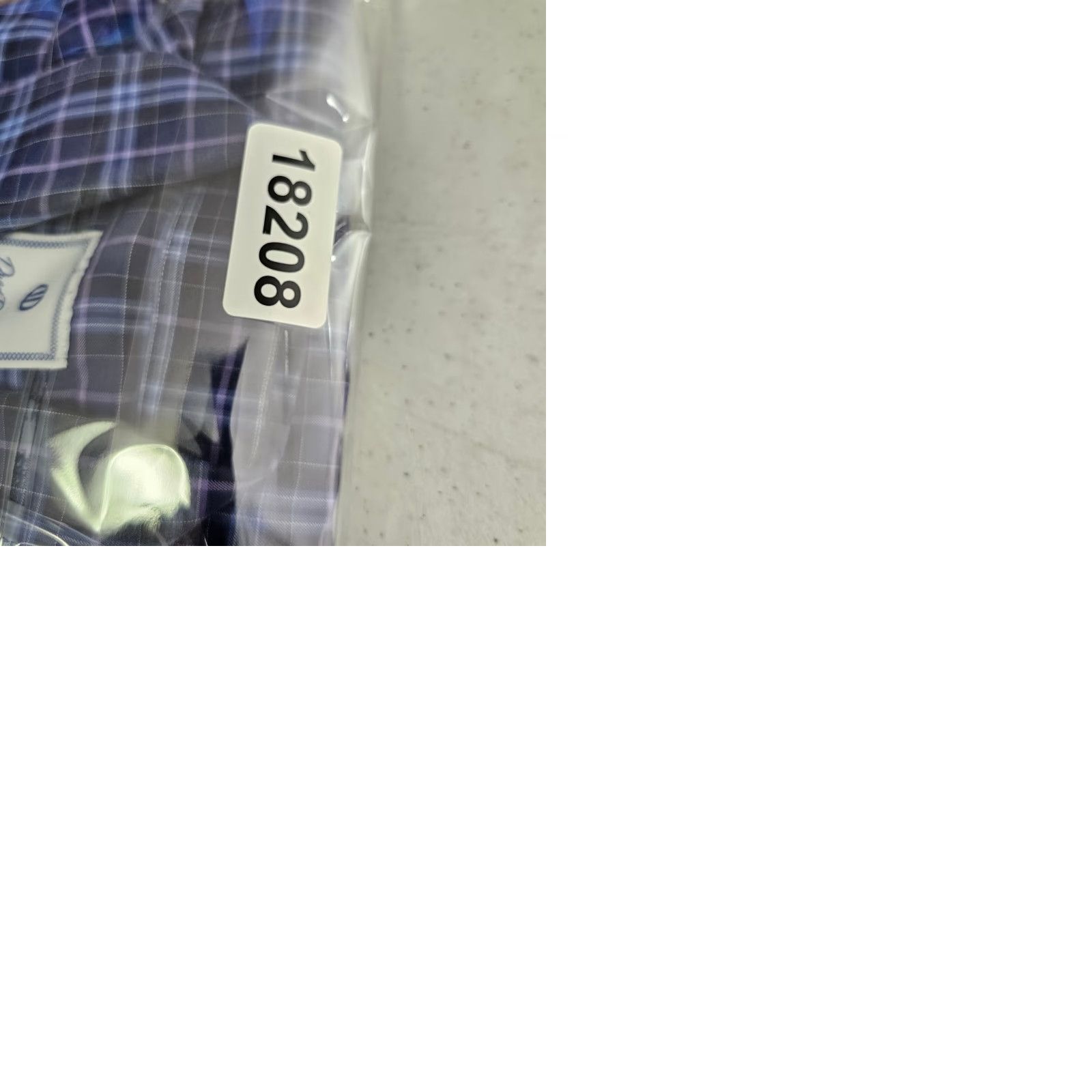 David Donahue David Donahue Dress Shirt Mens Medium Blue Purple Check Woven Cotton Long Sleeve Size 40R - 9 Thumbnail
