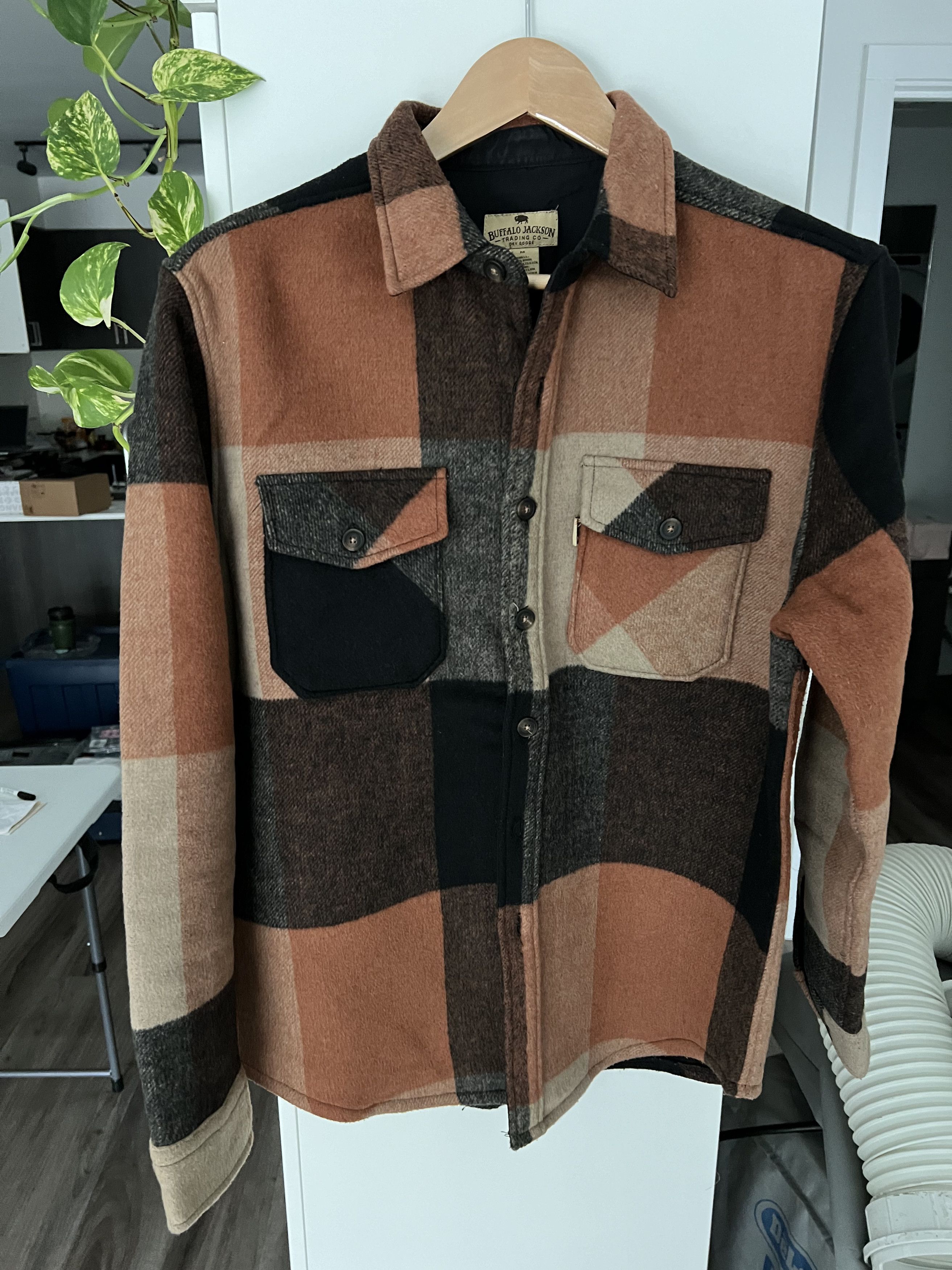 Buffalo London Buffalo Jackson Wool-blend Checkered Shirt Jacket Size US M / EU 48-50 / 2 - 1 Thumbnail