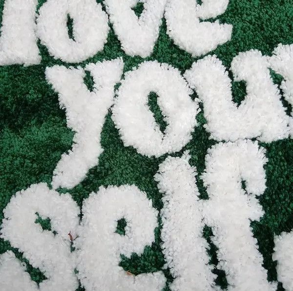 Carhartt × Handmade Handmade Green Tufting Heart Soft Rug Size ONE SIZE - 4 Thumbnail