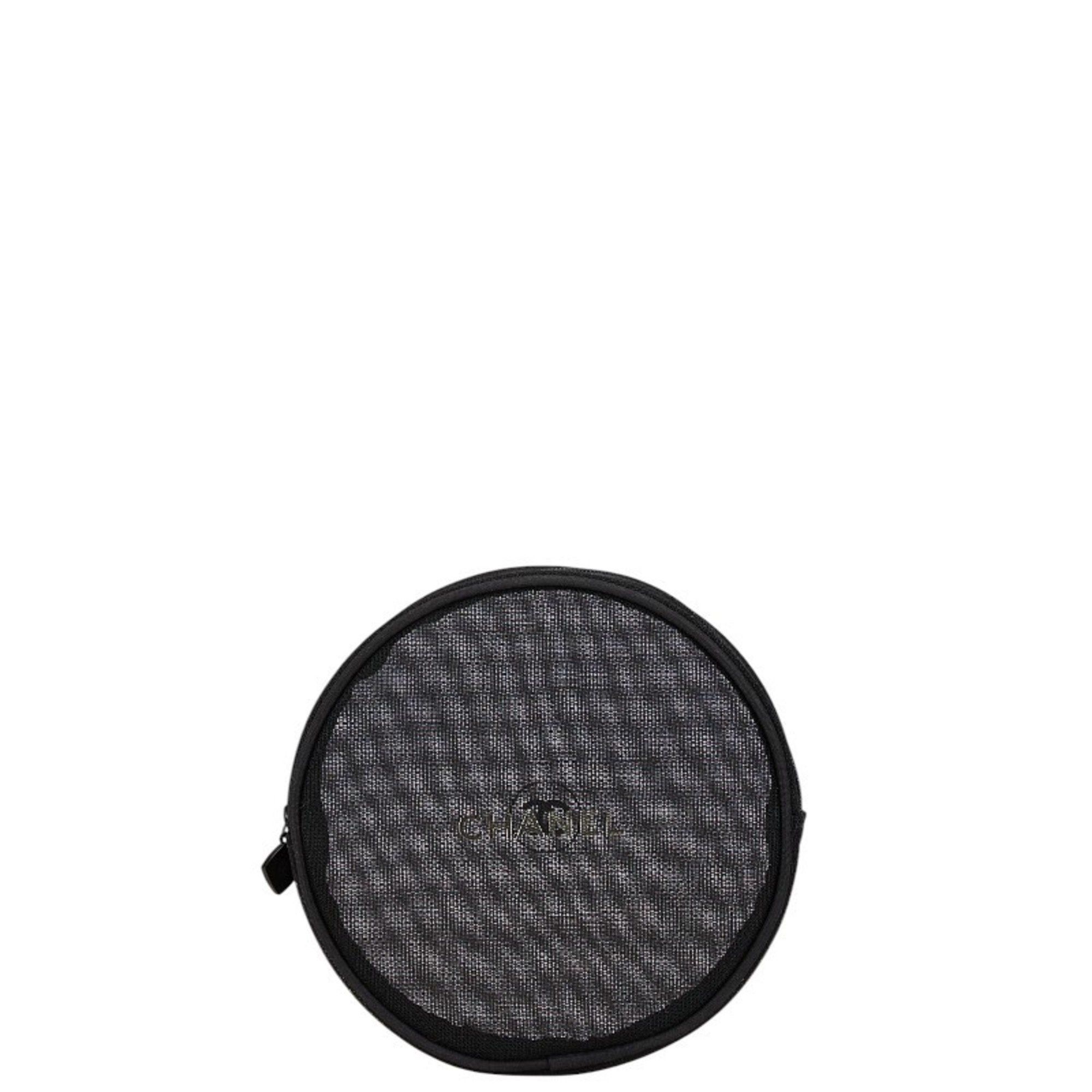 Chanel Coco Mark Pouch Multi-Case Small Item Case Black Nylon Women's CHANEL