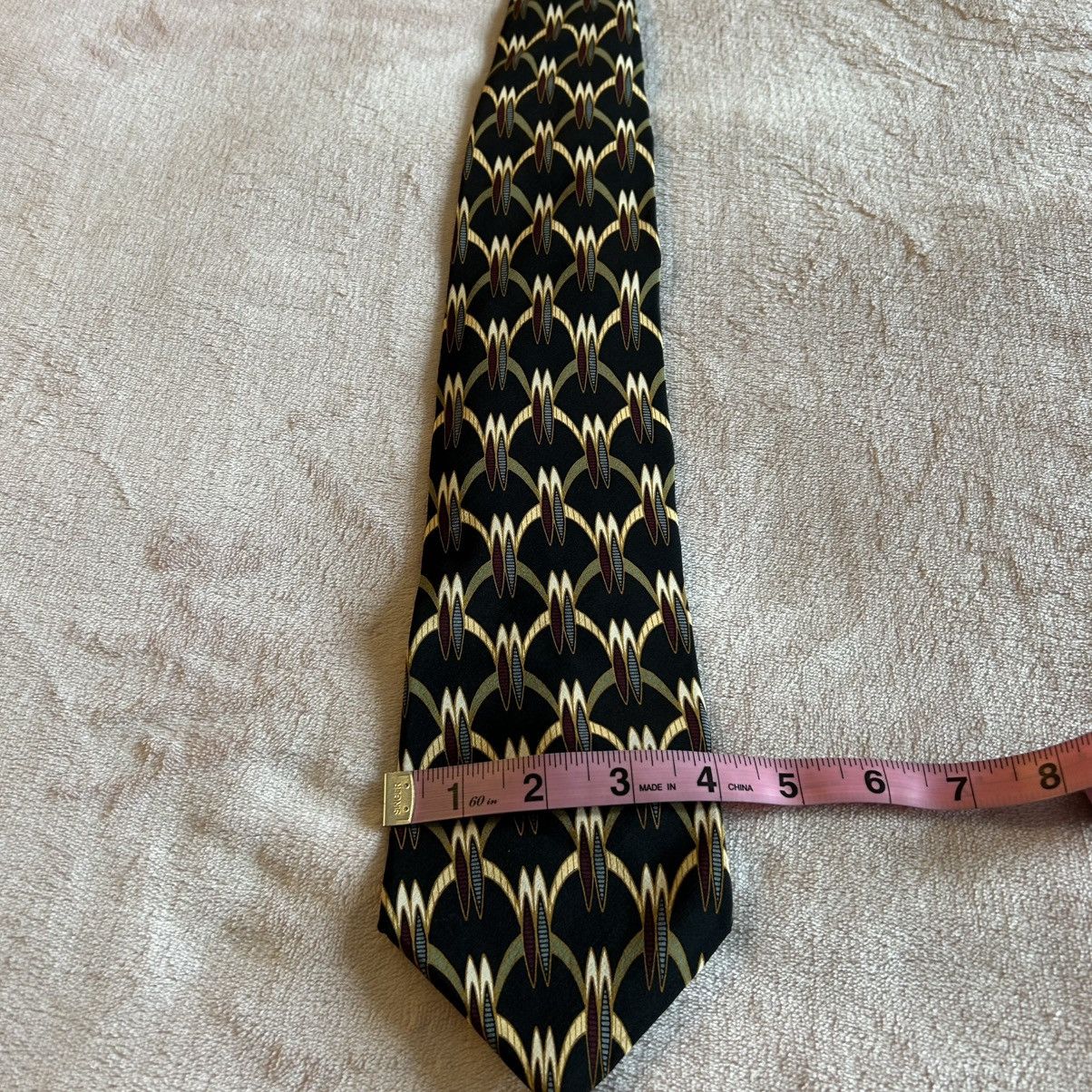 Bill Blass Bill Blass Black Label black and gold geometric silk tie Size ONE SIZE - 6 Thumbnail