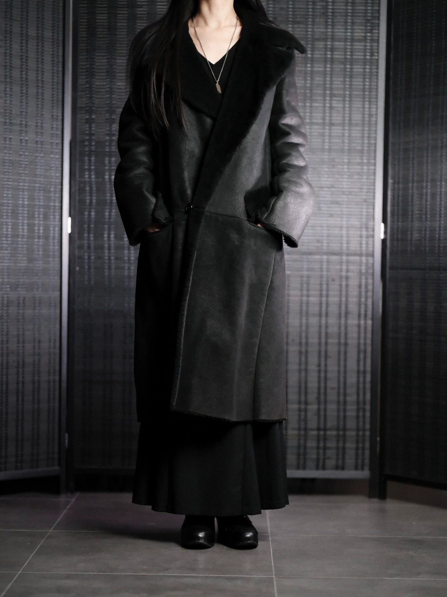 Yohji Yamamoto Yohji Yamamoto 04AW Archive Oversized Shearling Coat Size L / US 10 / IT 46 - 1 Thumbnail