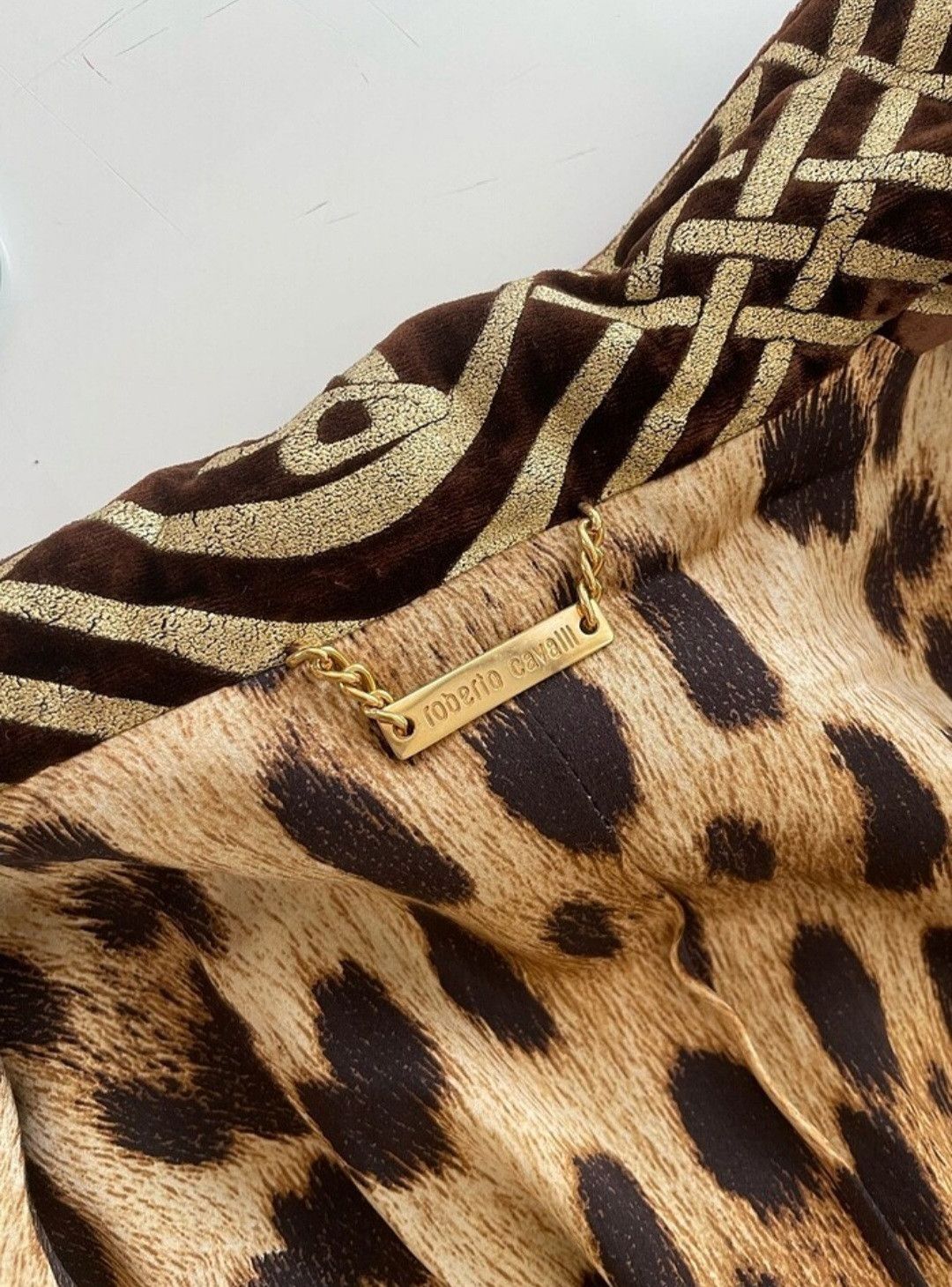 Roberto Cavalli ARCHIVE Roberto Cavalli FW06 Baroque Velvet Leopard Coat M Size M / US 6-8 / IT 42-44 - 5 Thumbnail