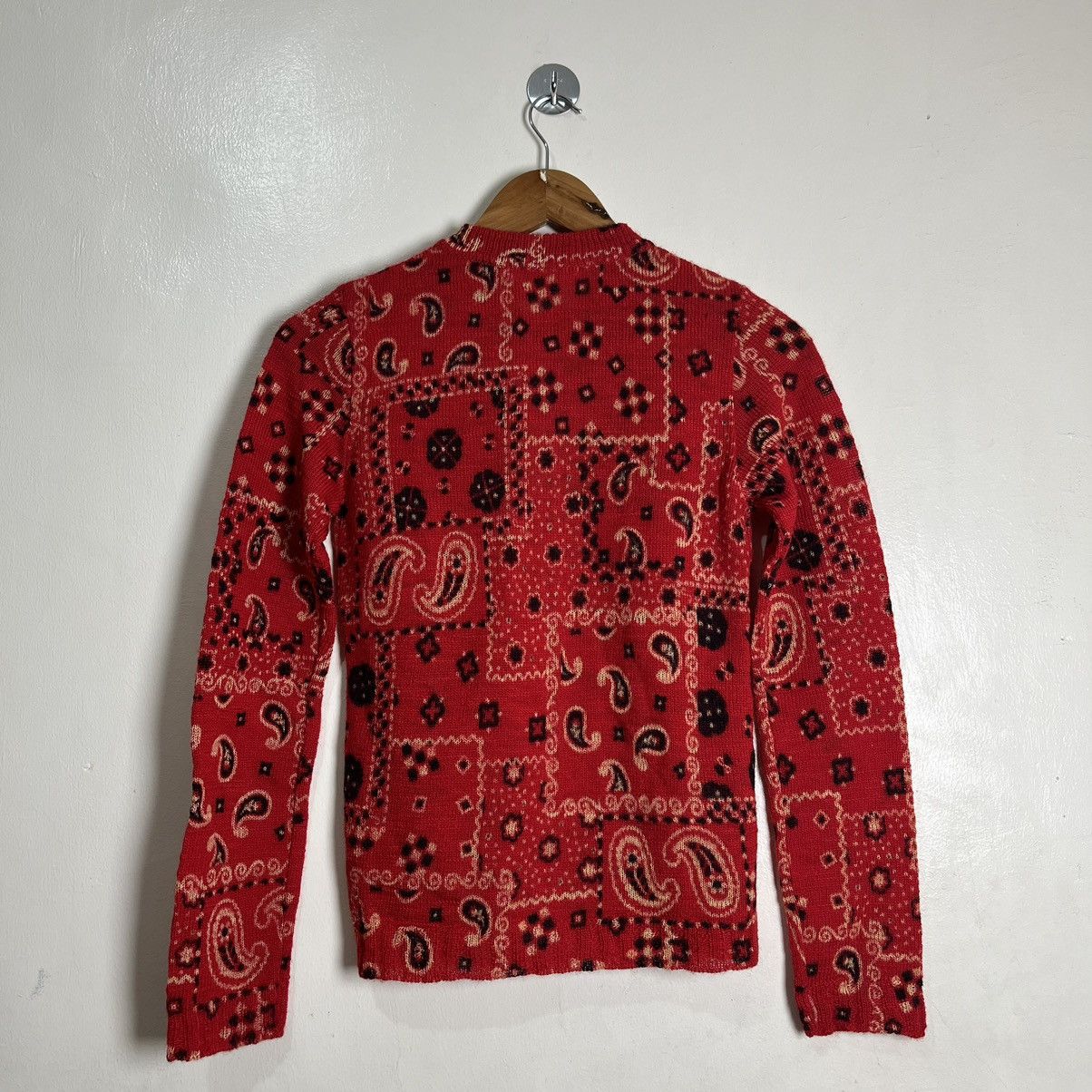 Hysteric Glamour 90's Hysteric Glamour Paisley Cardigan Knitted Sweater Size ONE SIZE - 12 Thumbnail