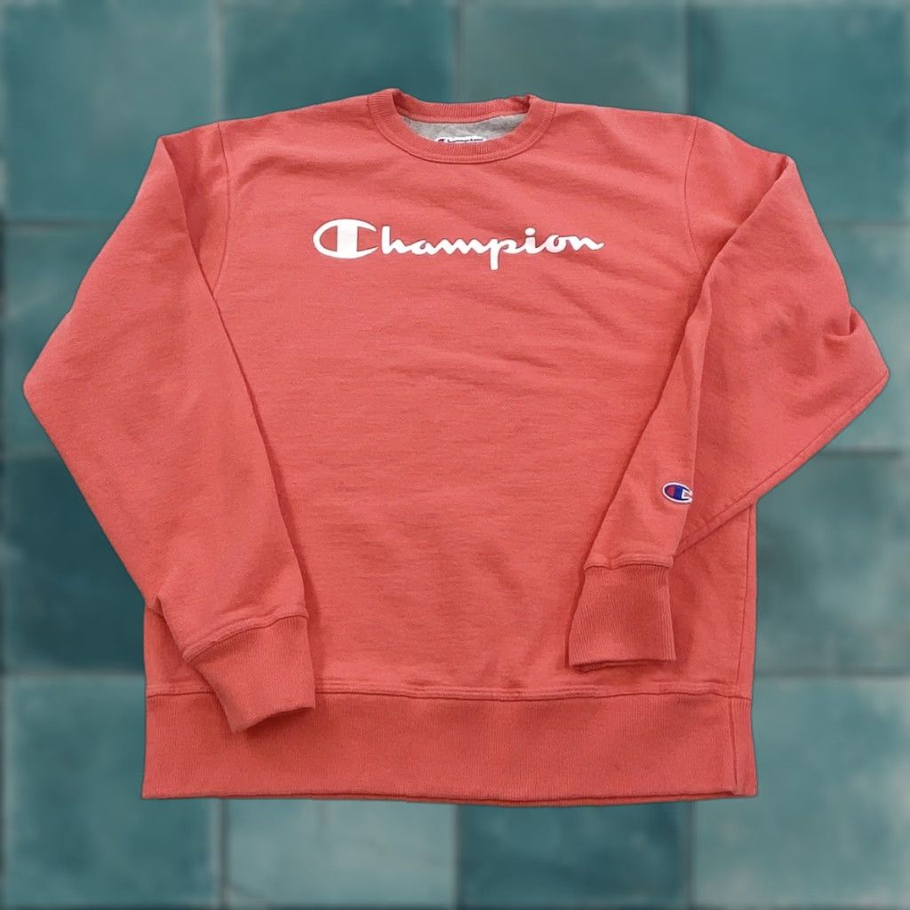 Champion Champion Sweatshirt Mens Medium Orange Spell Out Logo Size US M / EU 48-50 / 2 - 1 Thumbnail