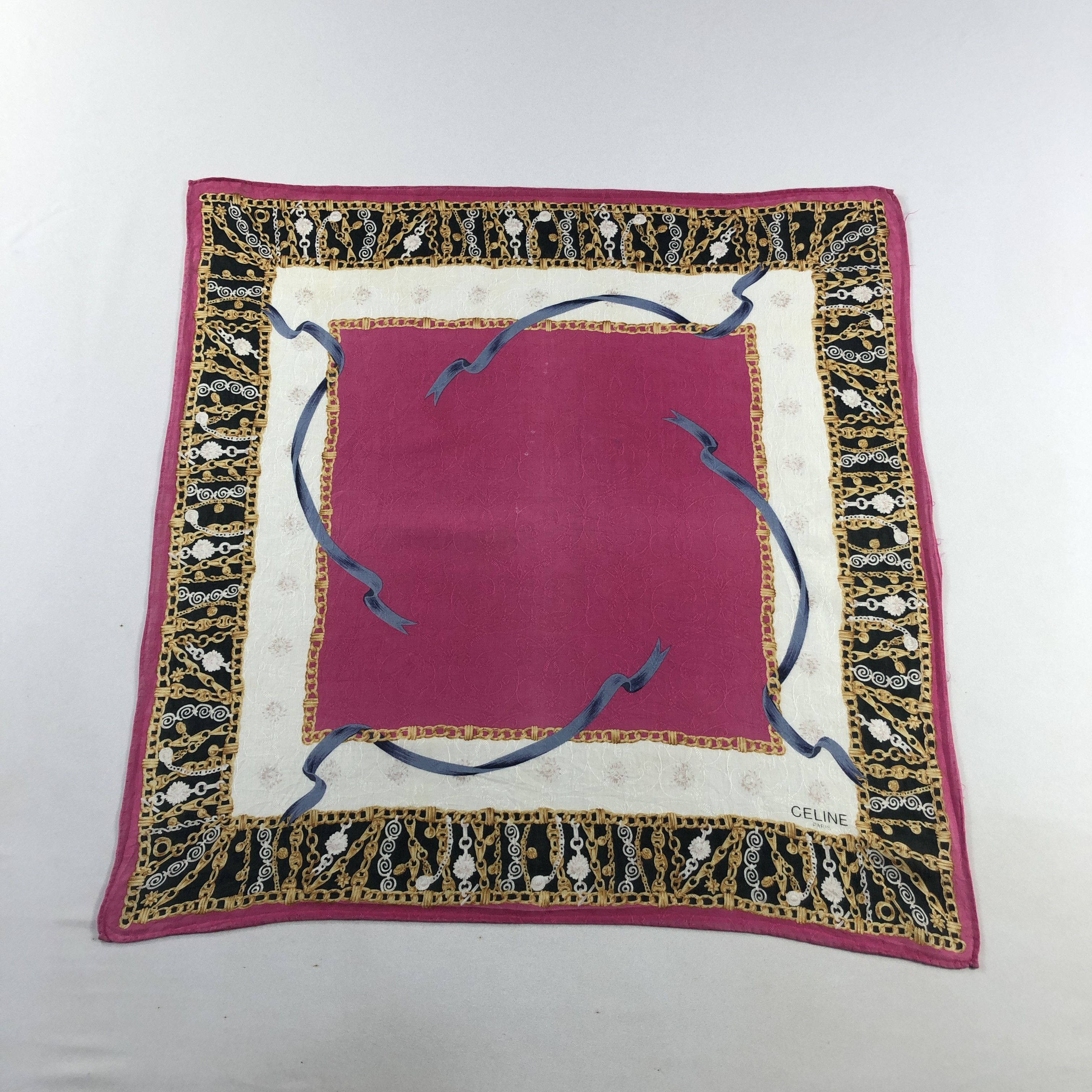 Celine × Vintage Celine Handkerchief Neckerchief Bandana H2578 Size ONE SIZE - 1 Thumbnail