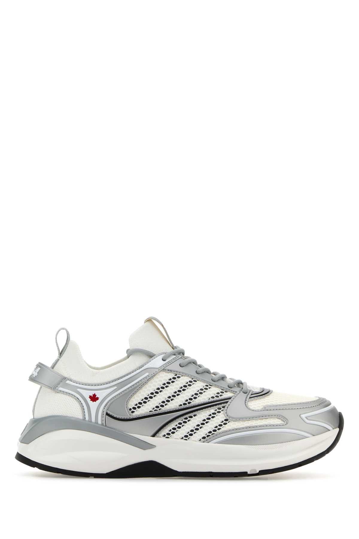 image of Dsquared2 Multicolor Fabric, Mesh And Rubber Dash Sneakers, Men's (Size 10)