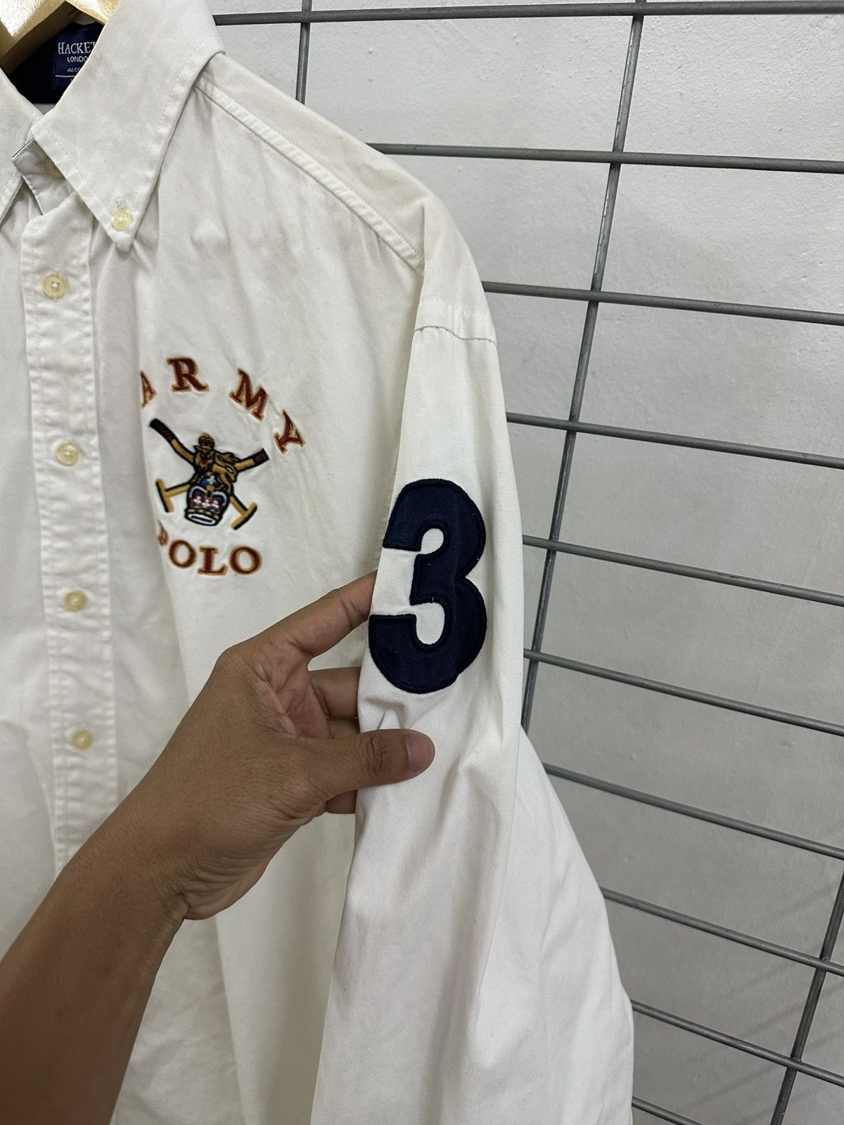 Hackett Rare And Beautiful Hackett London Army Polo White Shirt Size US XL / EU 56 / 4 - 6 Thumbnail