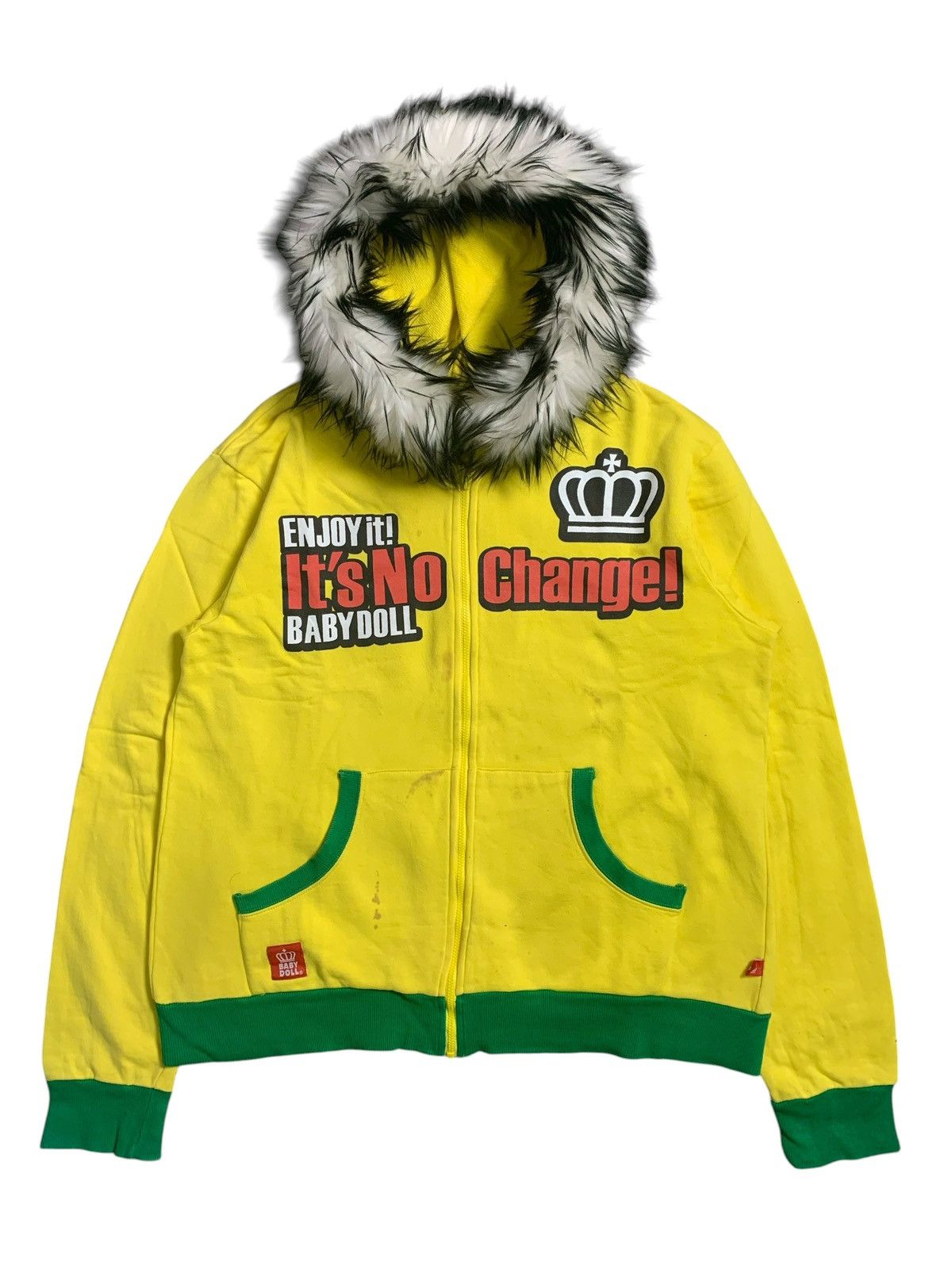 Hysteric Glamour BABY DOLL FUR ZIP HOODIE POEM IFSIX LGB RAF SIMONS STYLE Size US L / EU 52-54 / 3 - 1 Thumbnail