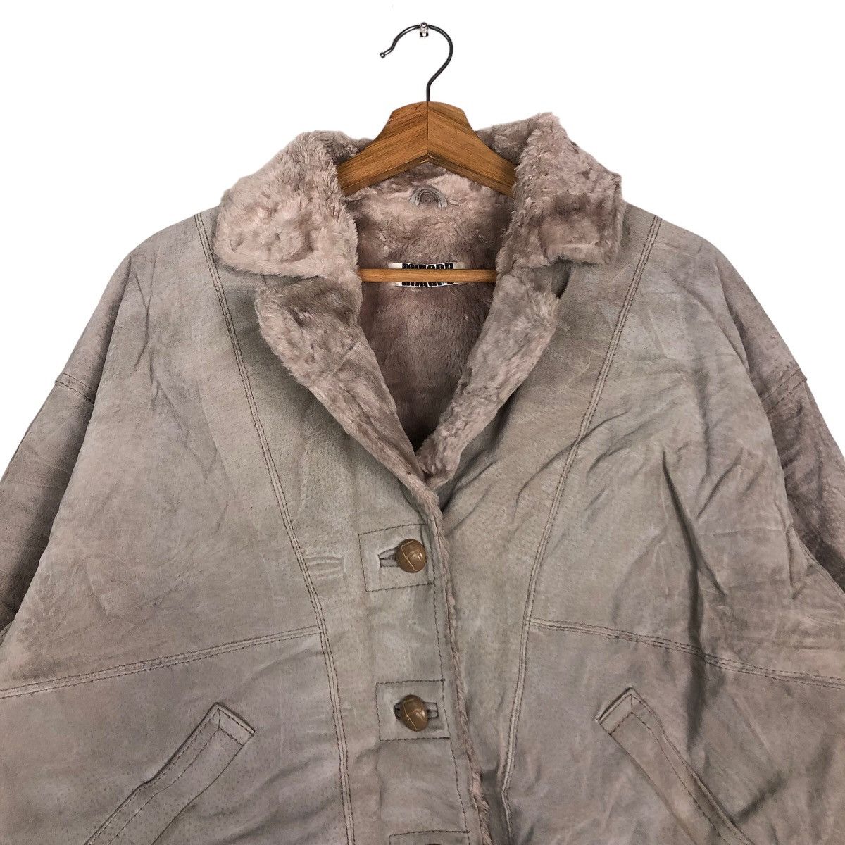 Hysteric Glamour 🔥Vtg Leather Jacket Biker Cropped HG Mink Fur Lining Size US M / EU 48-50 / 2 - 3 Thumbnail