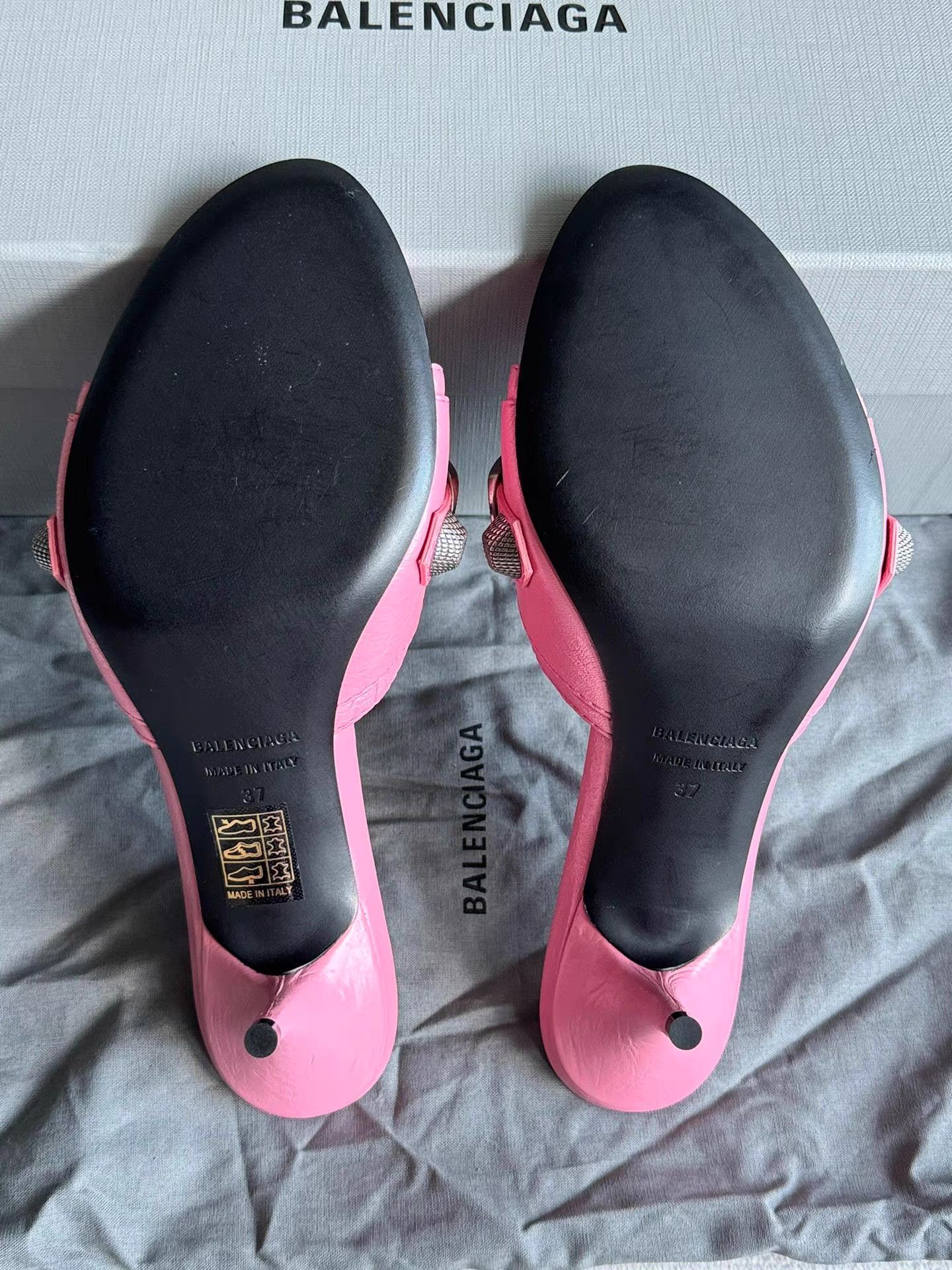 Balenciaga Balenciaga Pink Cagole Kitten Heel Sandals K6 Size US 7 / IT 37 - 4 Thumbnail