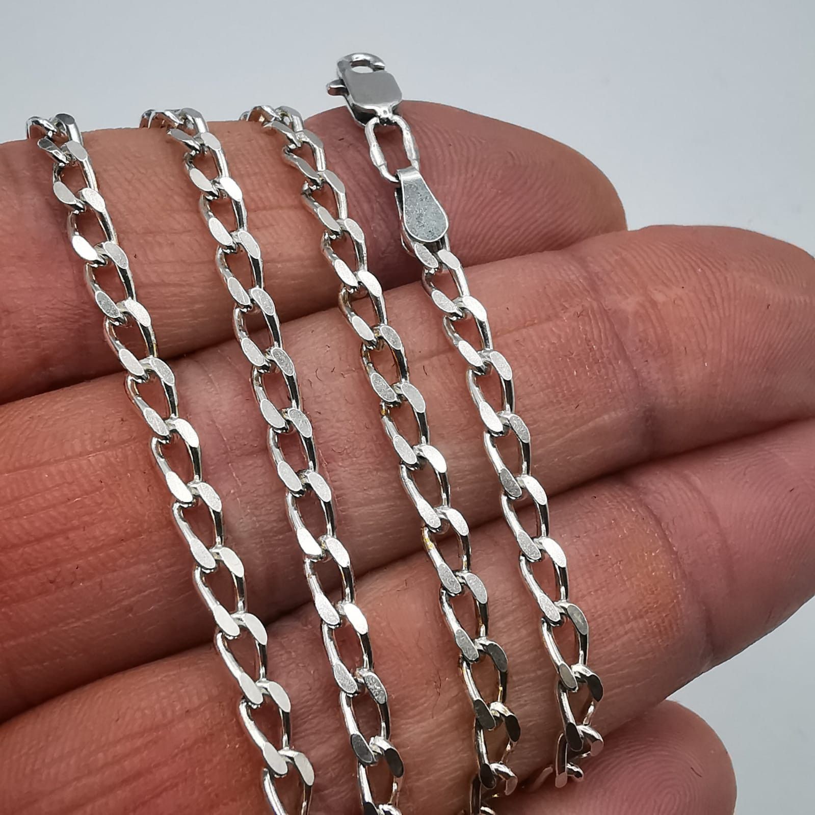 Sterling Silver Vintage Chain,925 Sterling Silver,Signed ,Handmade 11,41g Size ONE SIZE - 8 Thumbnail